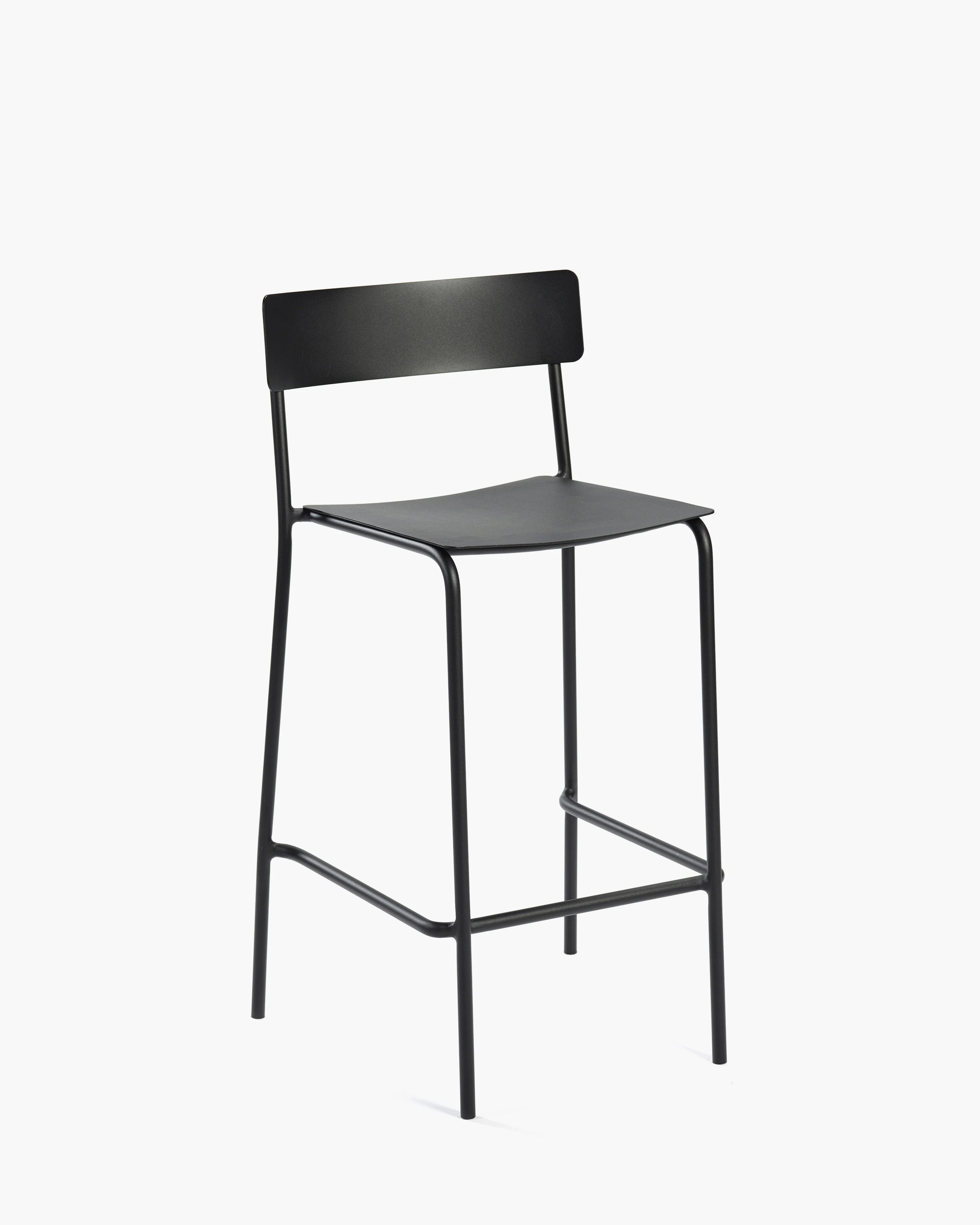 Bar stool aluminium black August