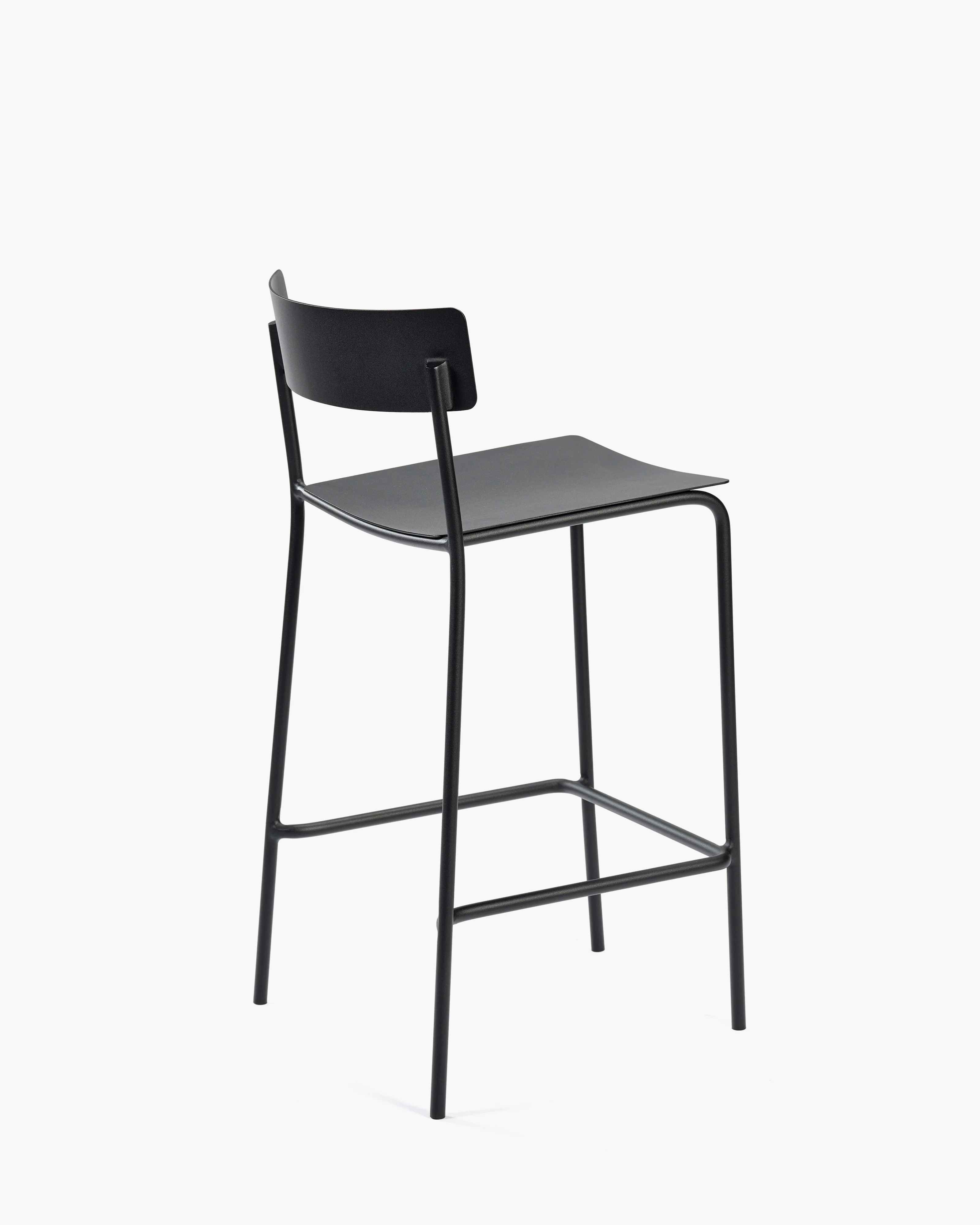 Bar stool aluminium black August - Image 3