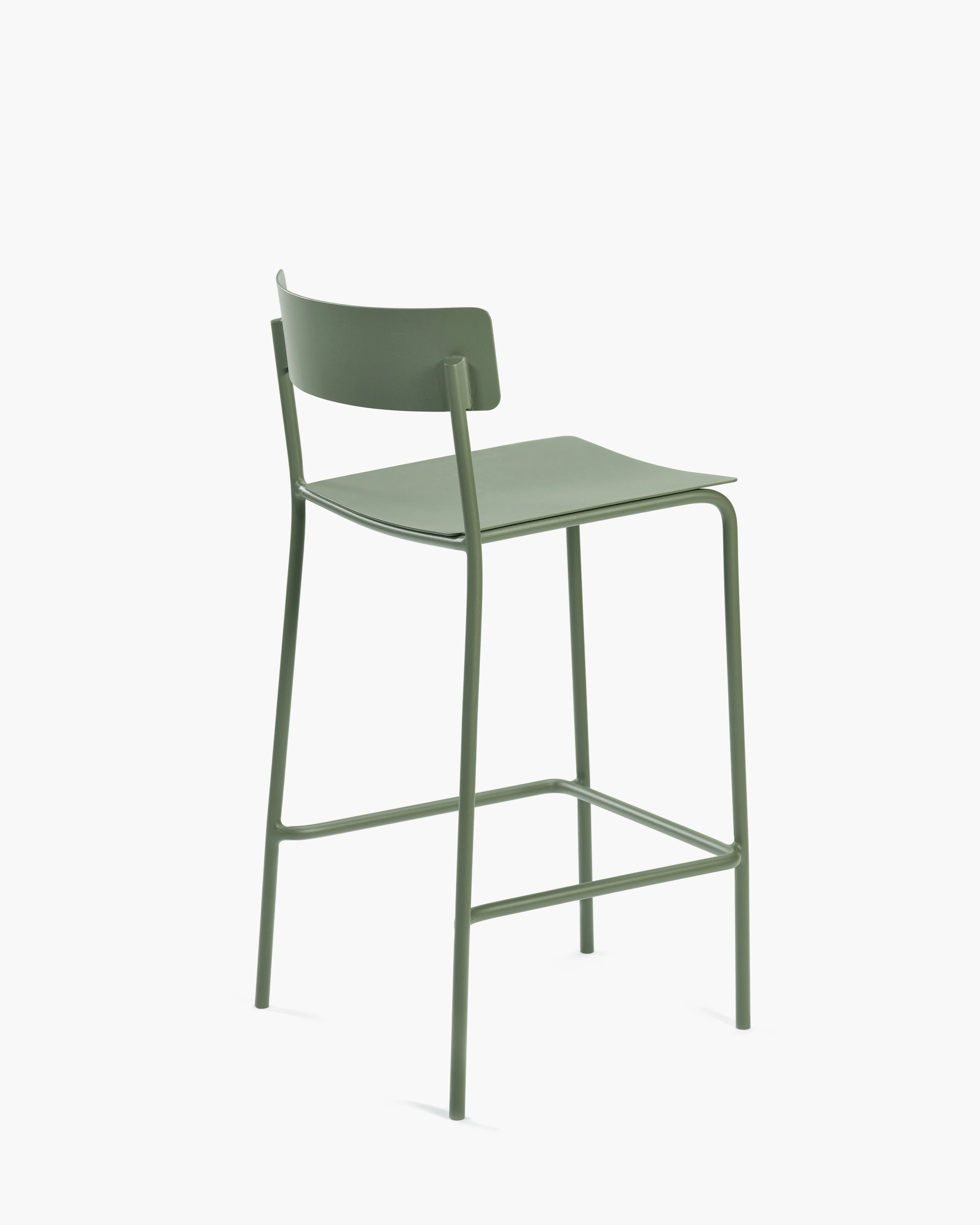 Bar stool aluminium eucalyptus green August - Image 3