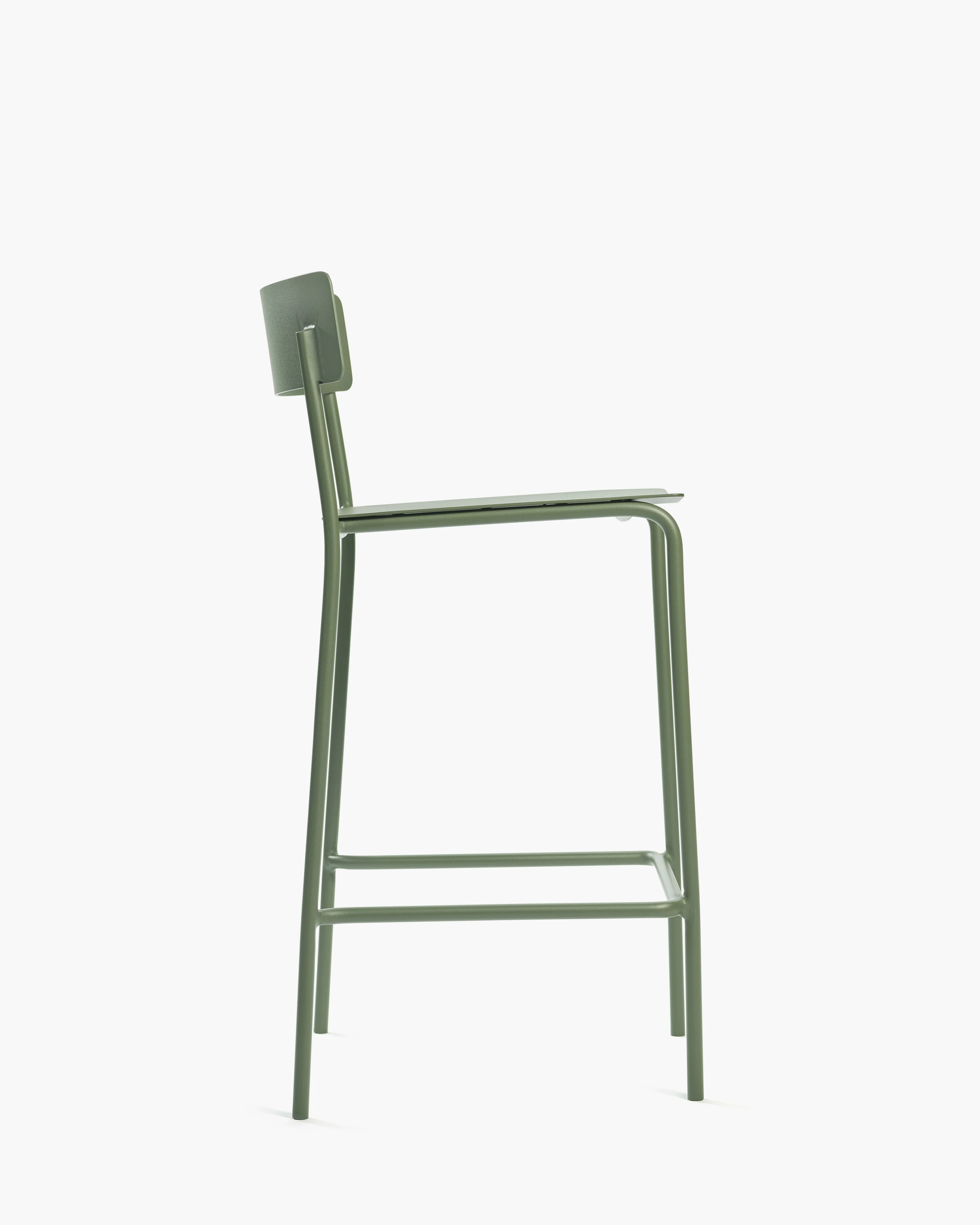 Bar stool aluminium eucalyptus green August - Image 4
