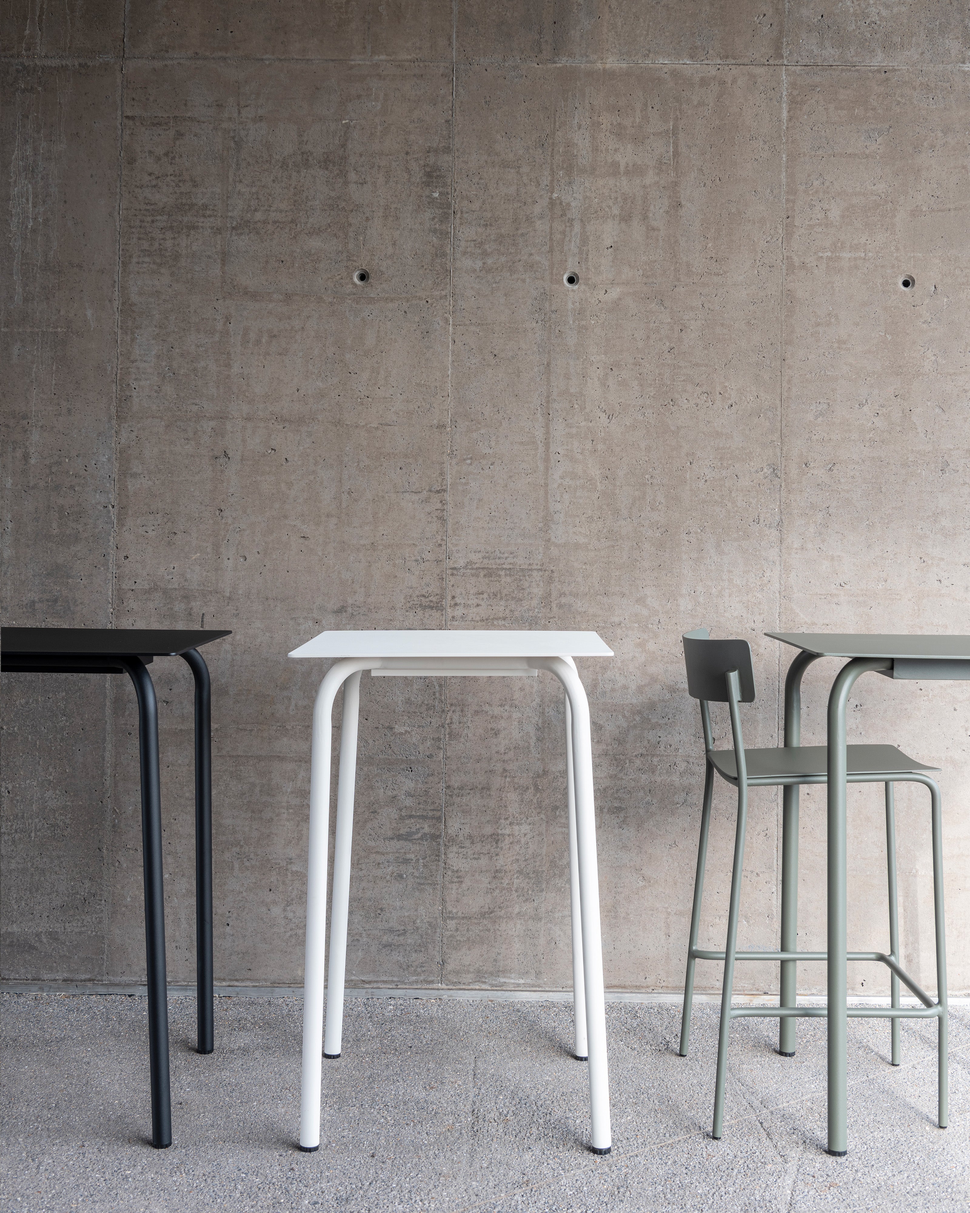 Bar table aluminium black August - Image 2