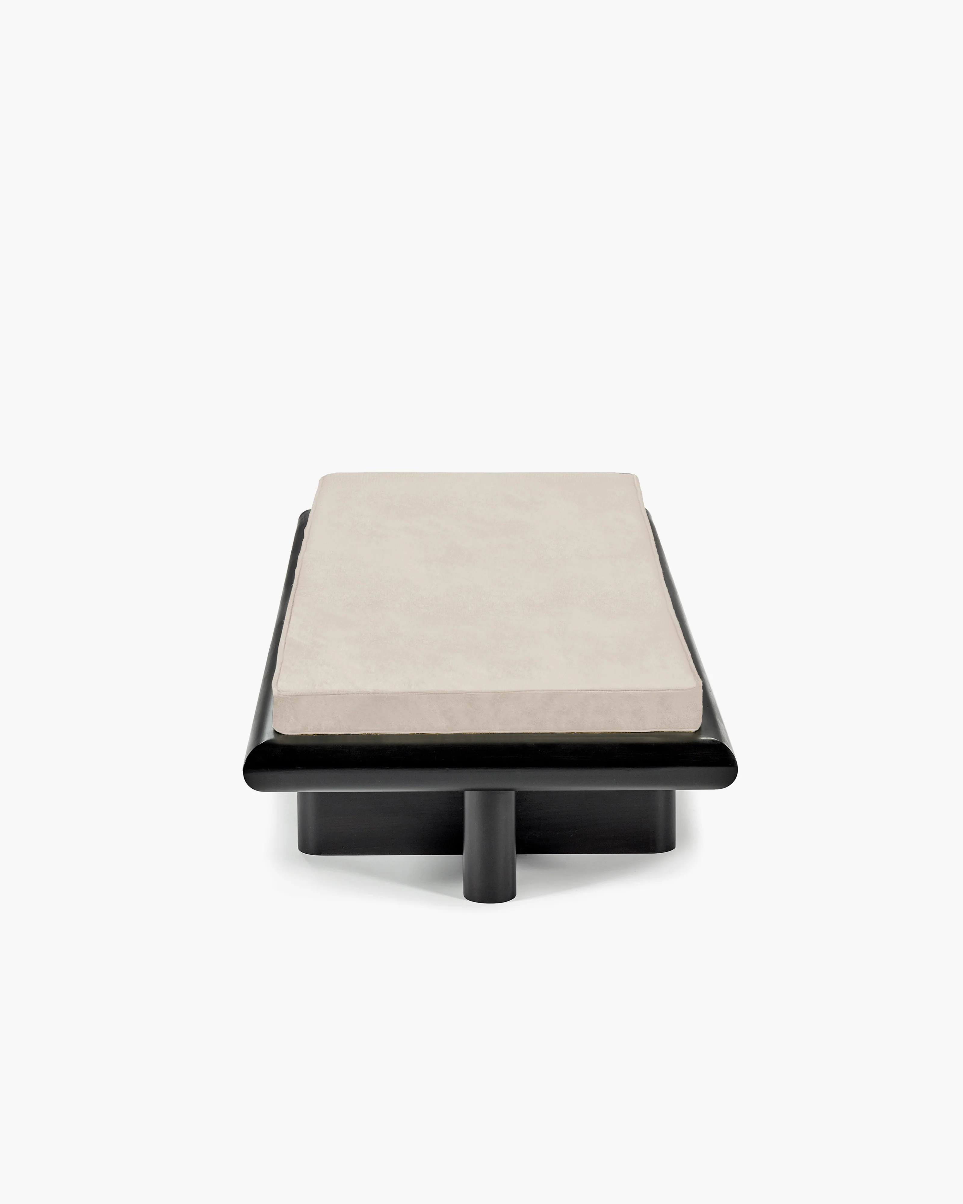 Bench L velvet gray + frame tulipwood stained dark Taka - Image 4