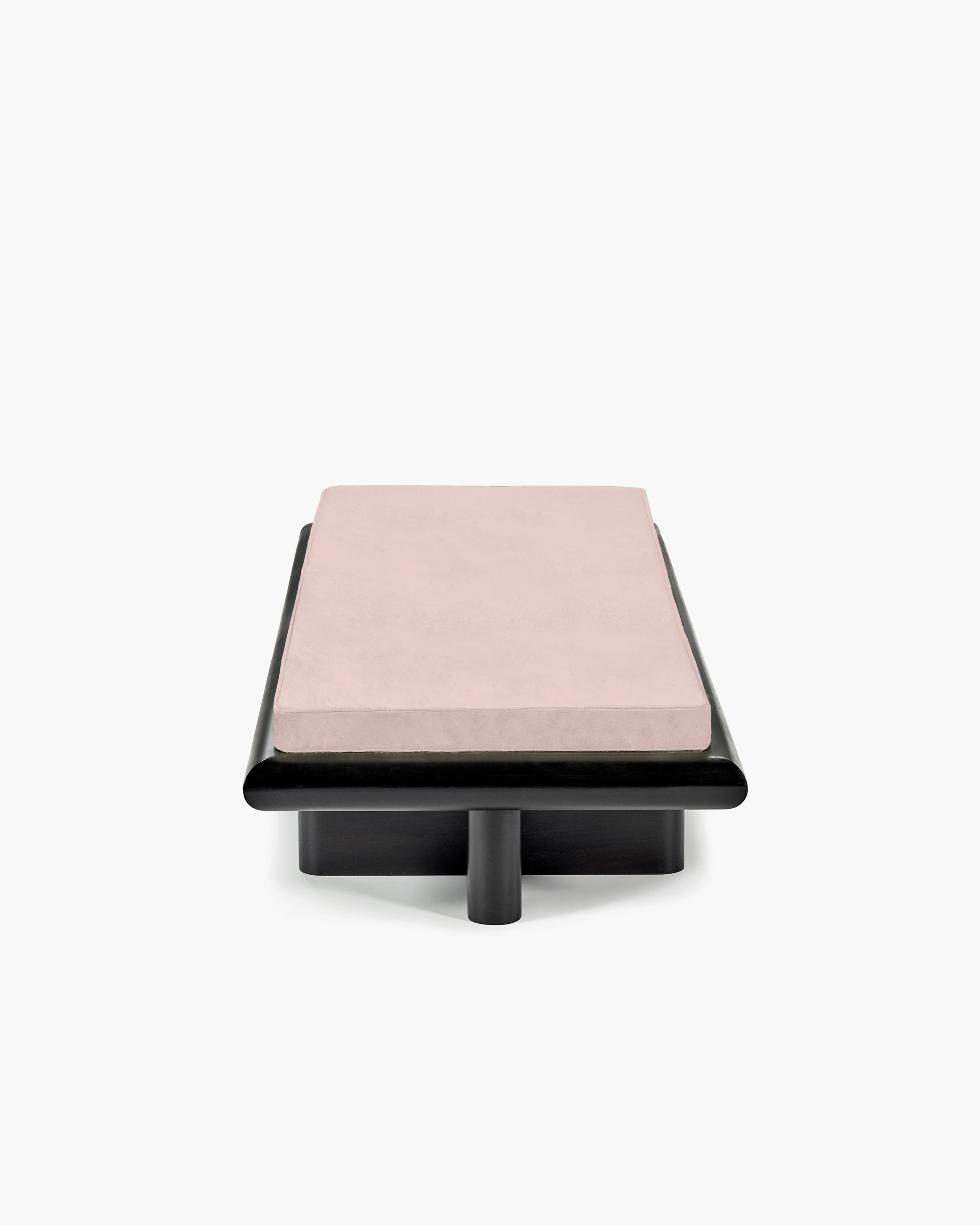 Bench L velvet rose + frame tulipwood stained dark Taka - Image 4