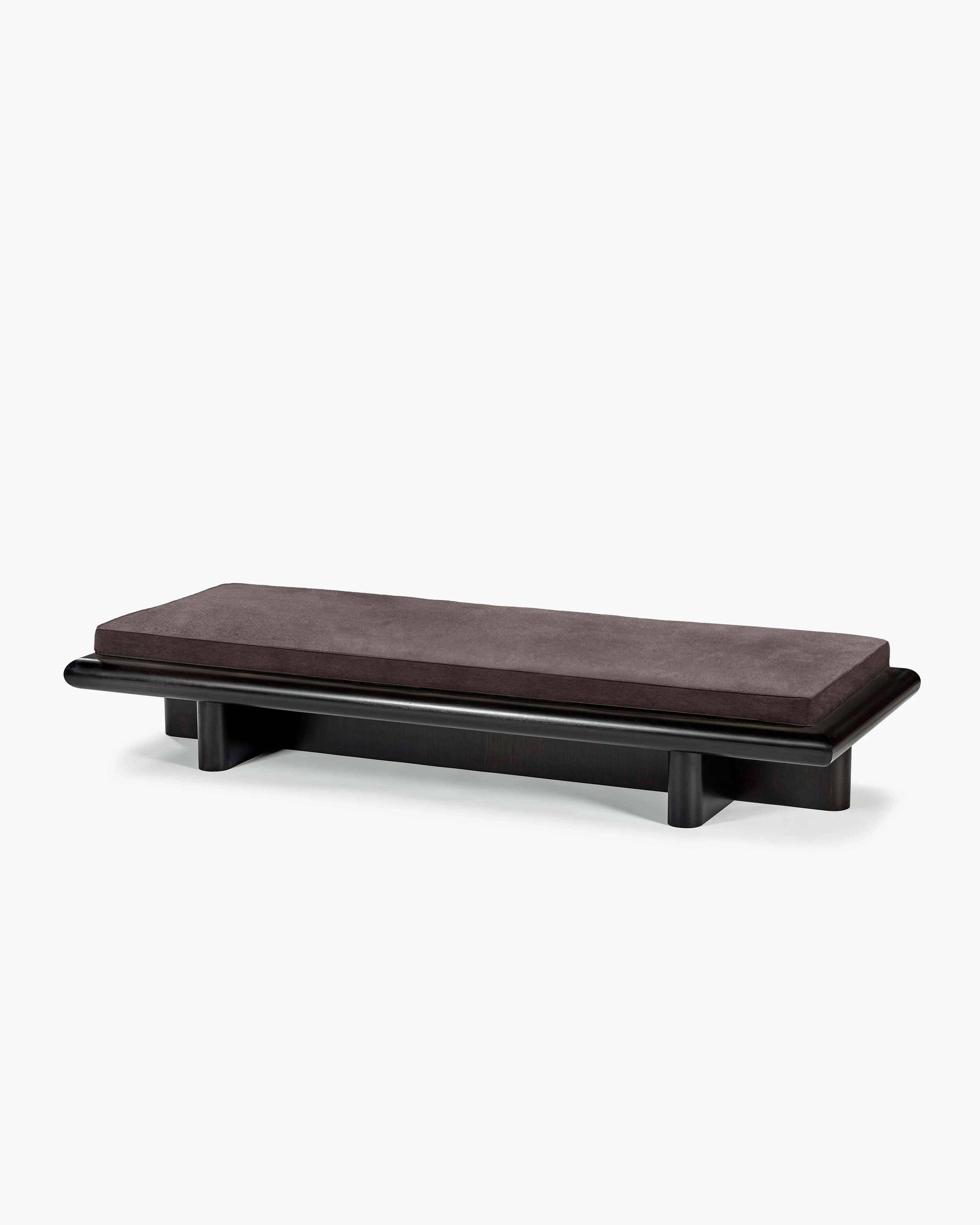 Bench L velvet shade + frame tulipwood stained dark Taka