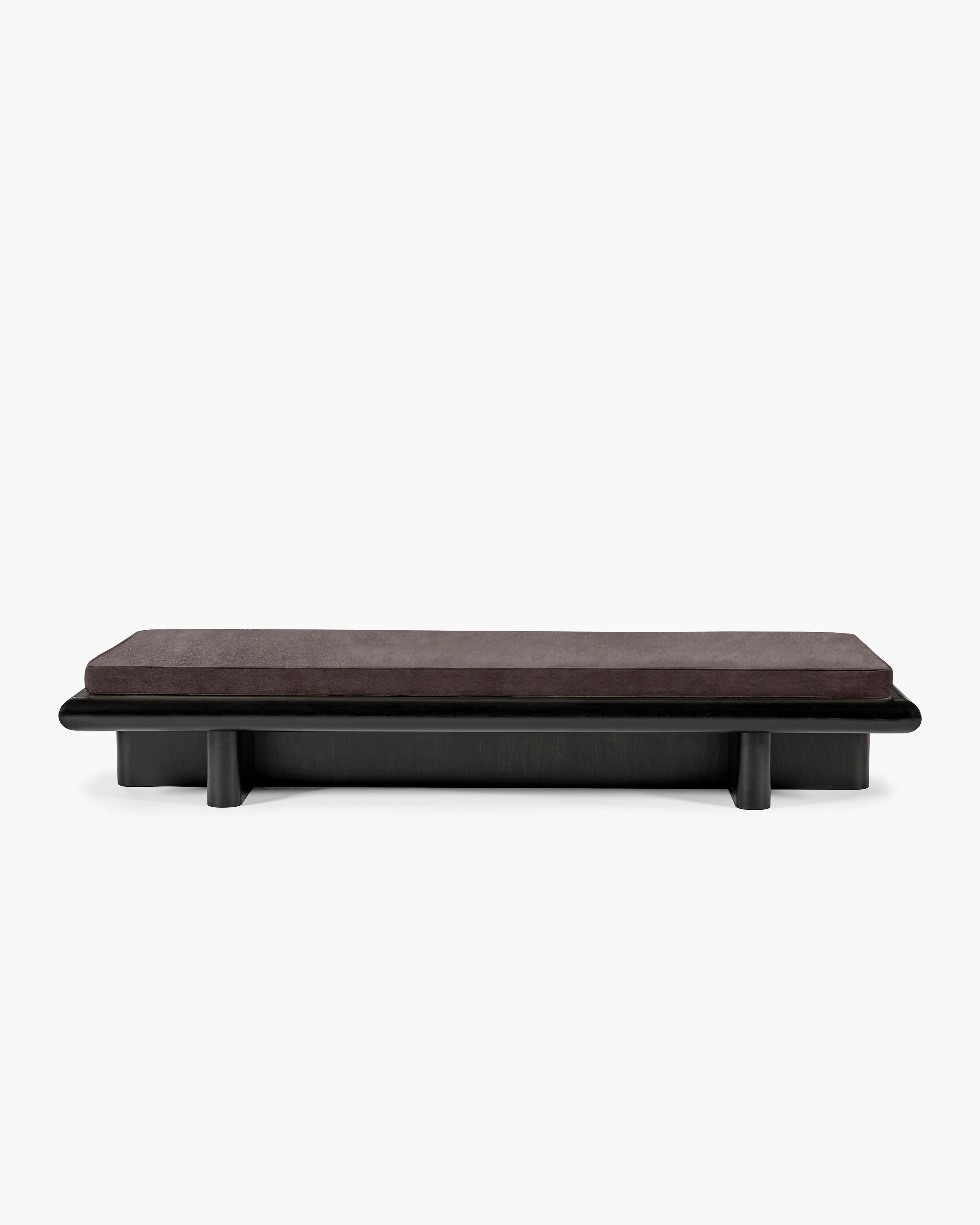 Bench L velvet shade + frame tulipwood stained dark Taka - Image 2