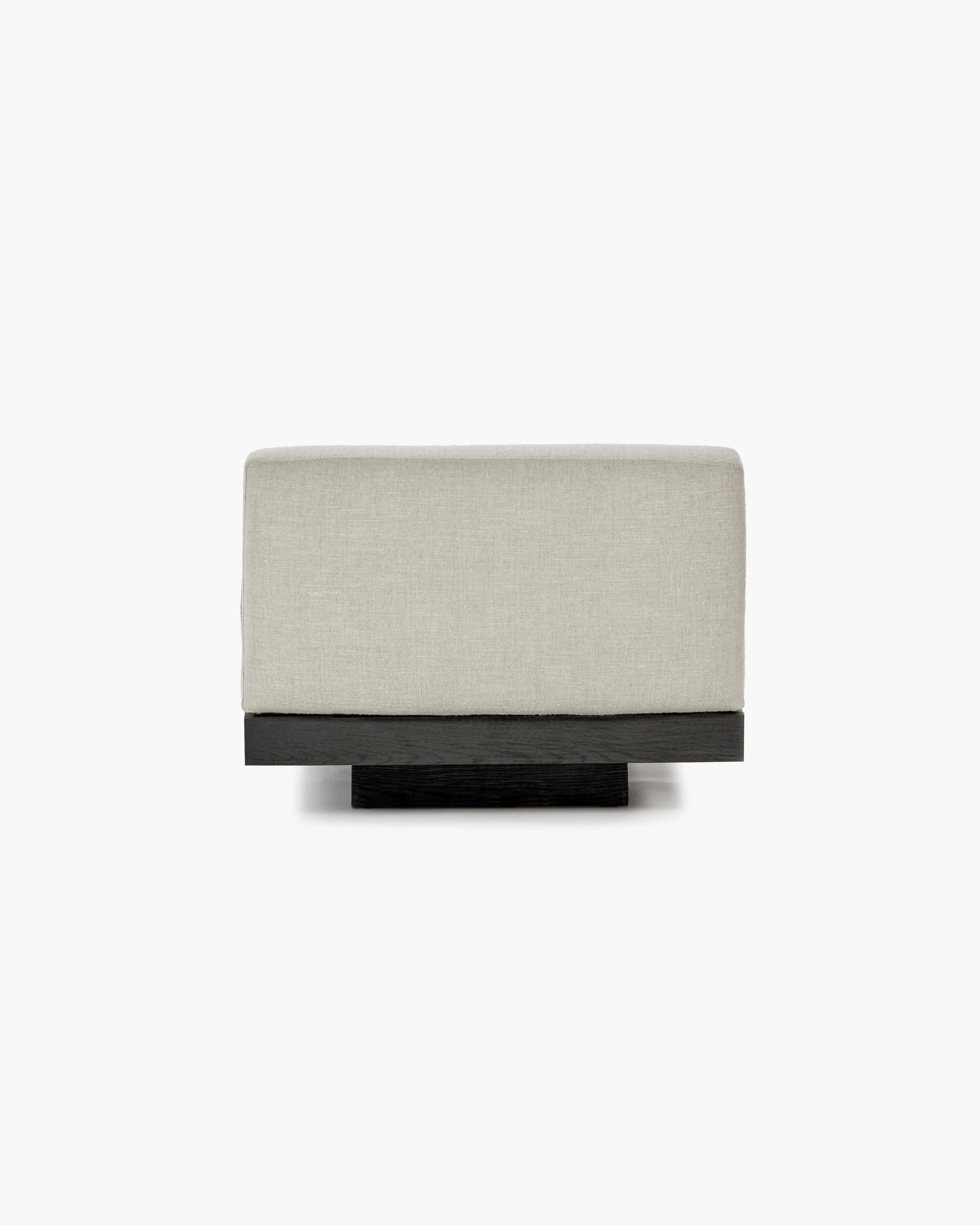 Bench one seater incl cushion indoor bone - black Rudolph - Image 4