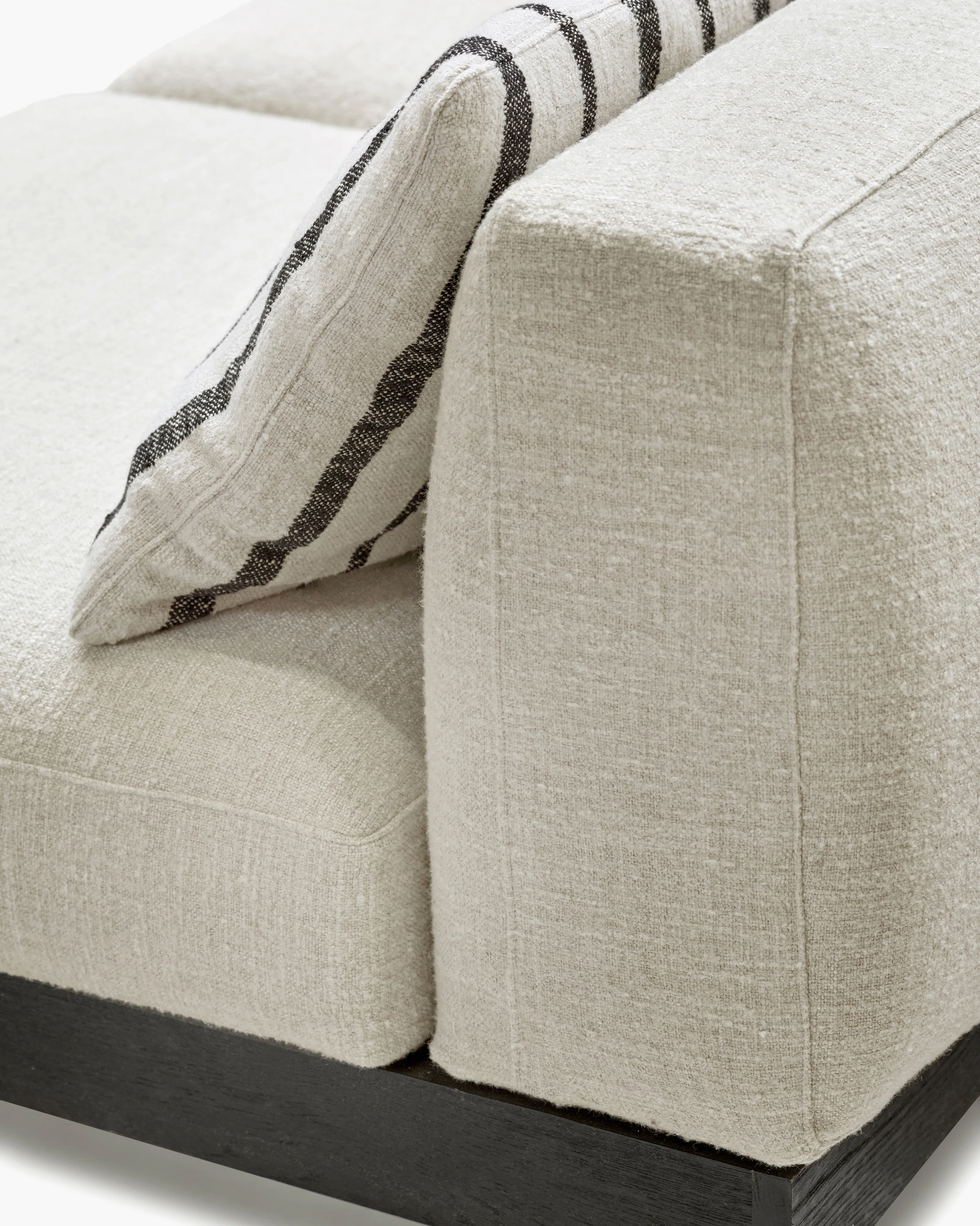 Bench one seater incl cushion indoor bone - black Rudolph - Image 6