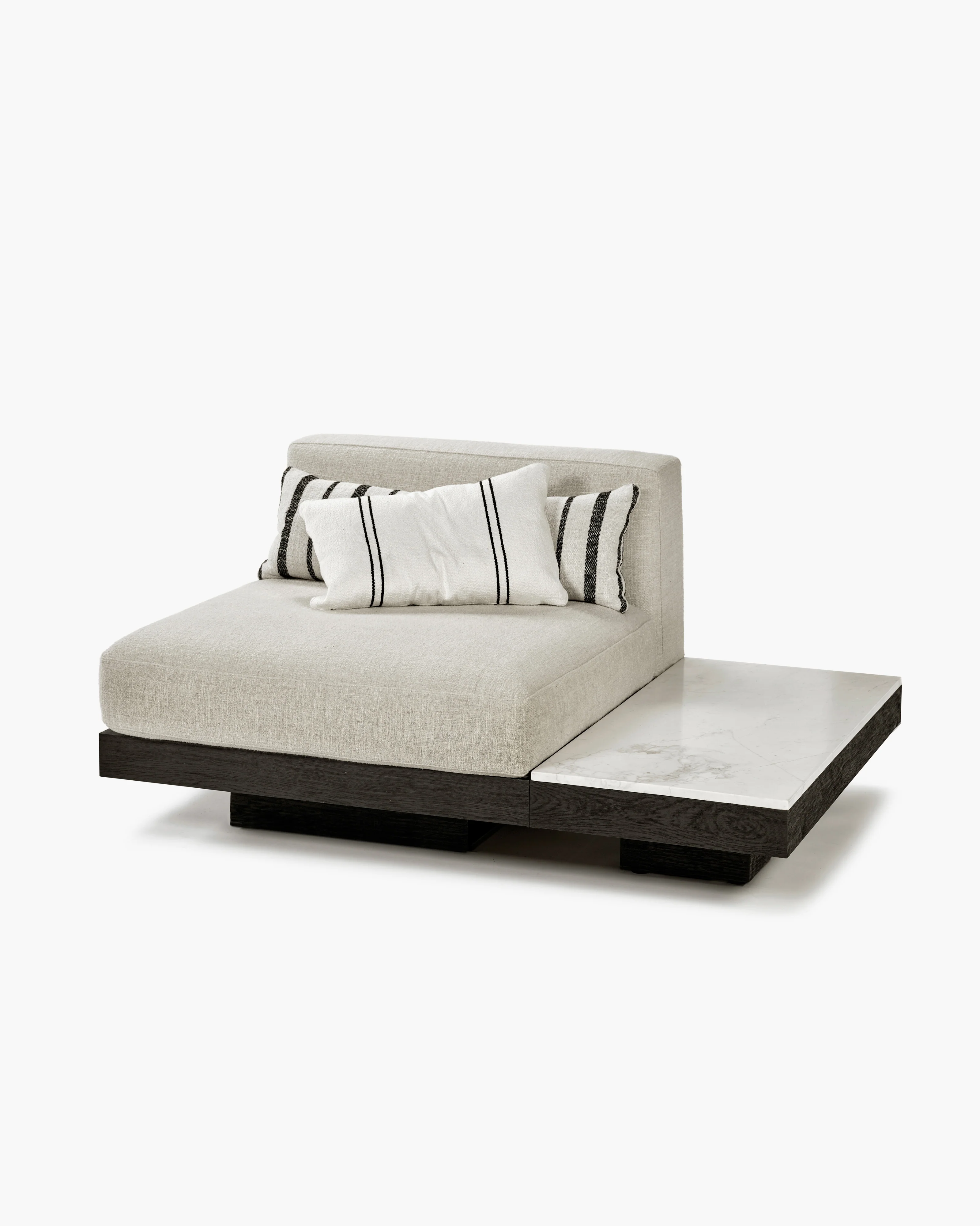 Bench one seater incl cushion indoor bone - black Rudolph - Image 7