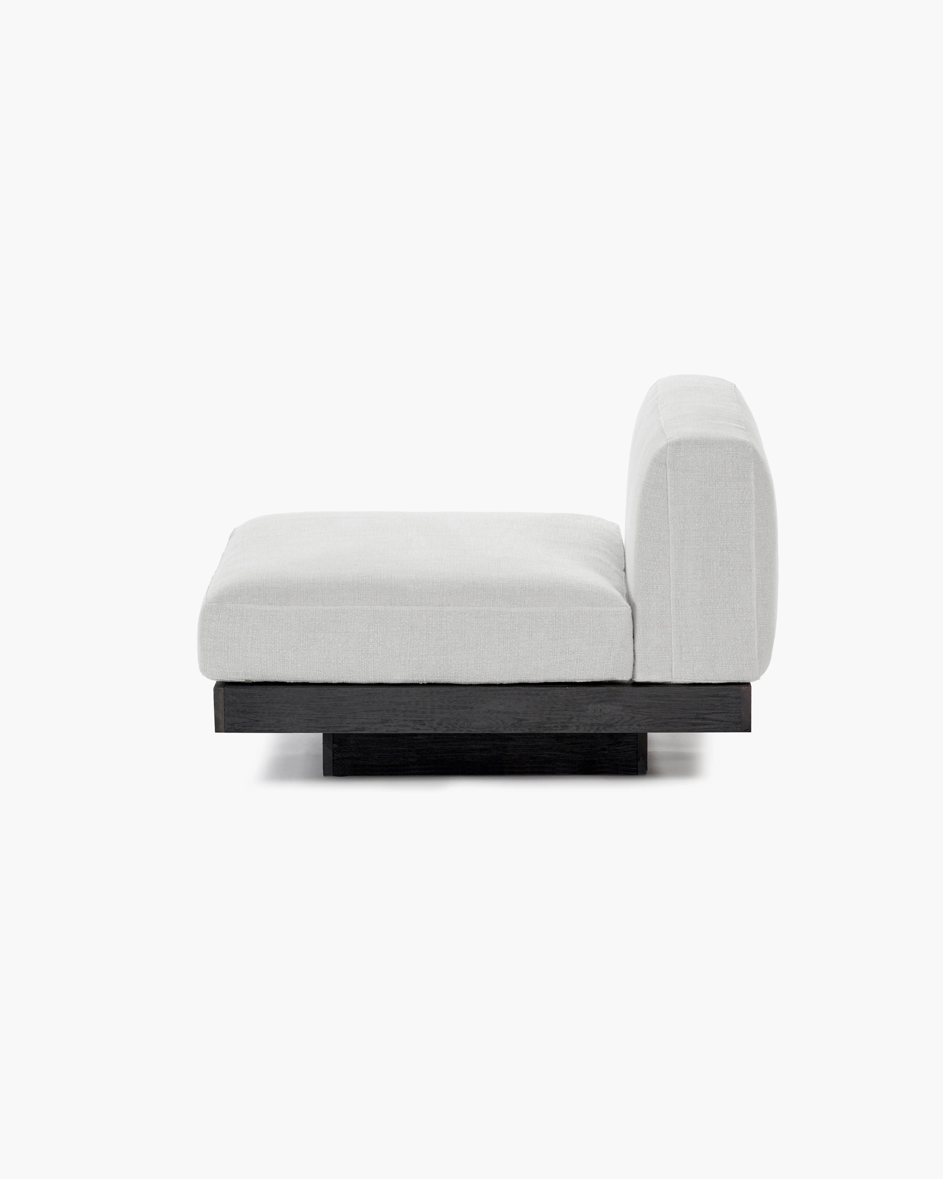 Bench one seater incl cushion indoor off-white - black Rudolph - Image 4