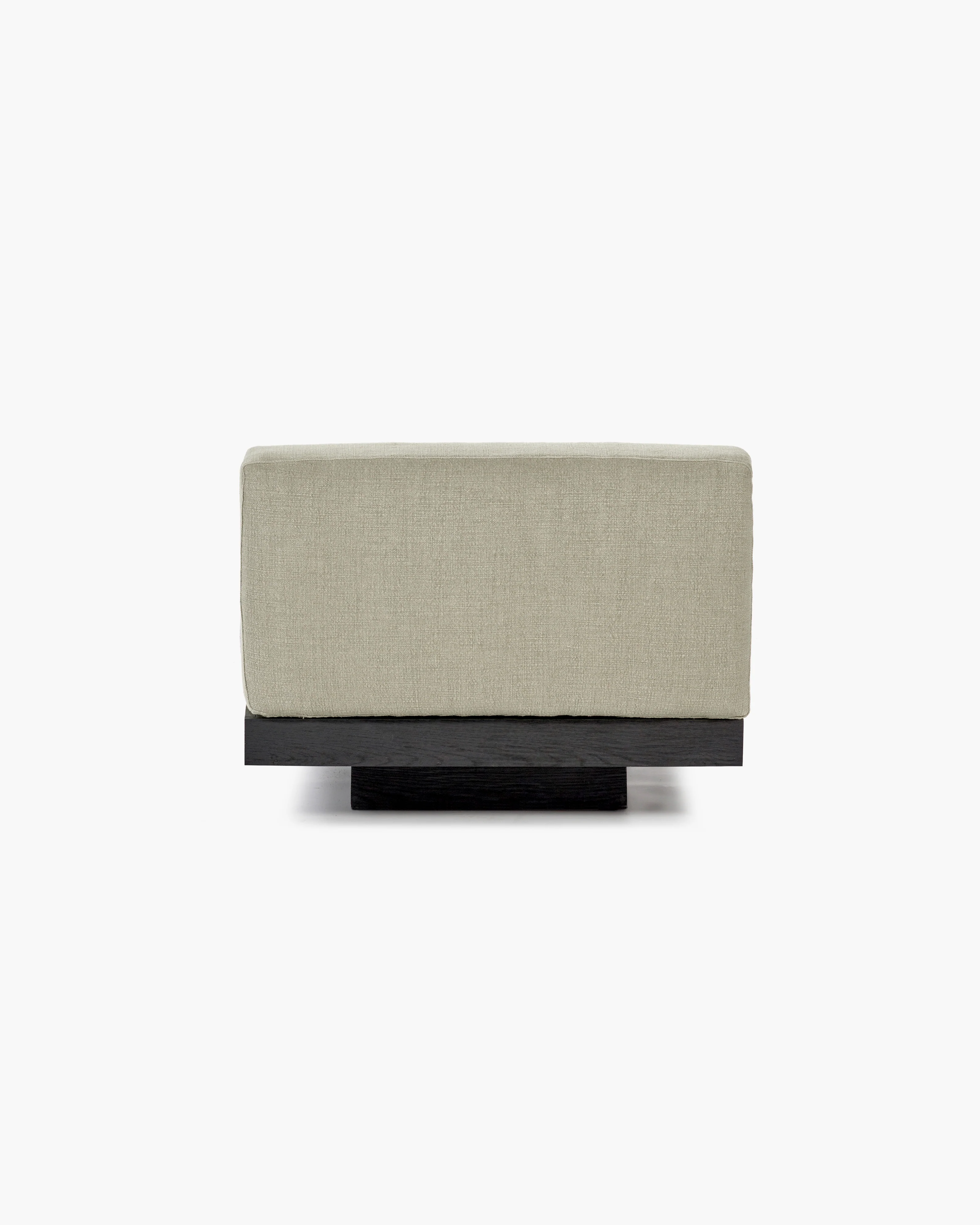 Bench one seater incl cushion indoor sand - black Rudolph - Image 3