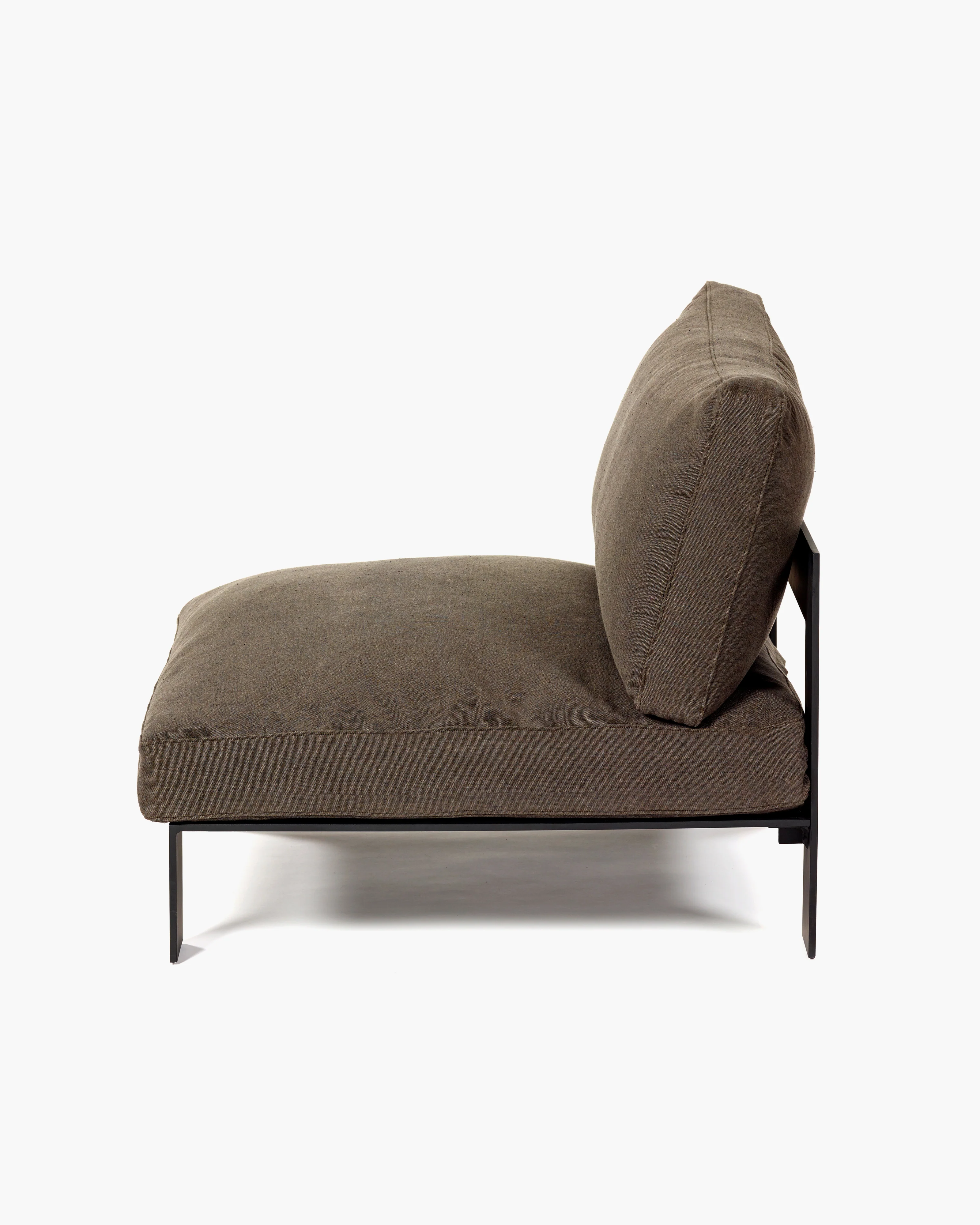 Bench one seater incl cushion indoor sepia - Image 2