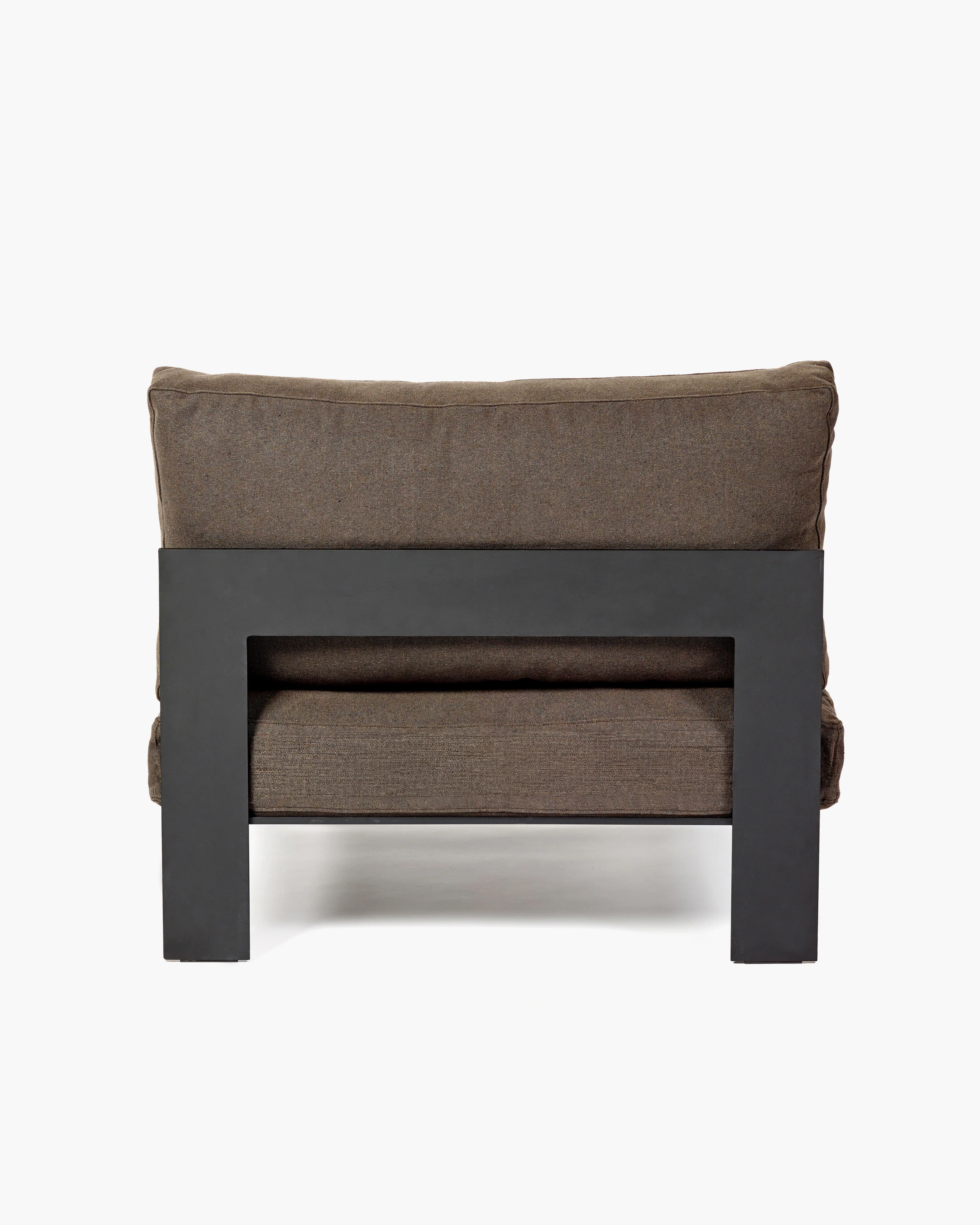 Bench one seater incl cushion indoor sepia - Image 3
