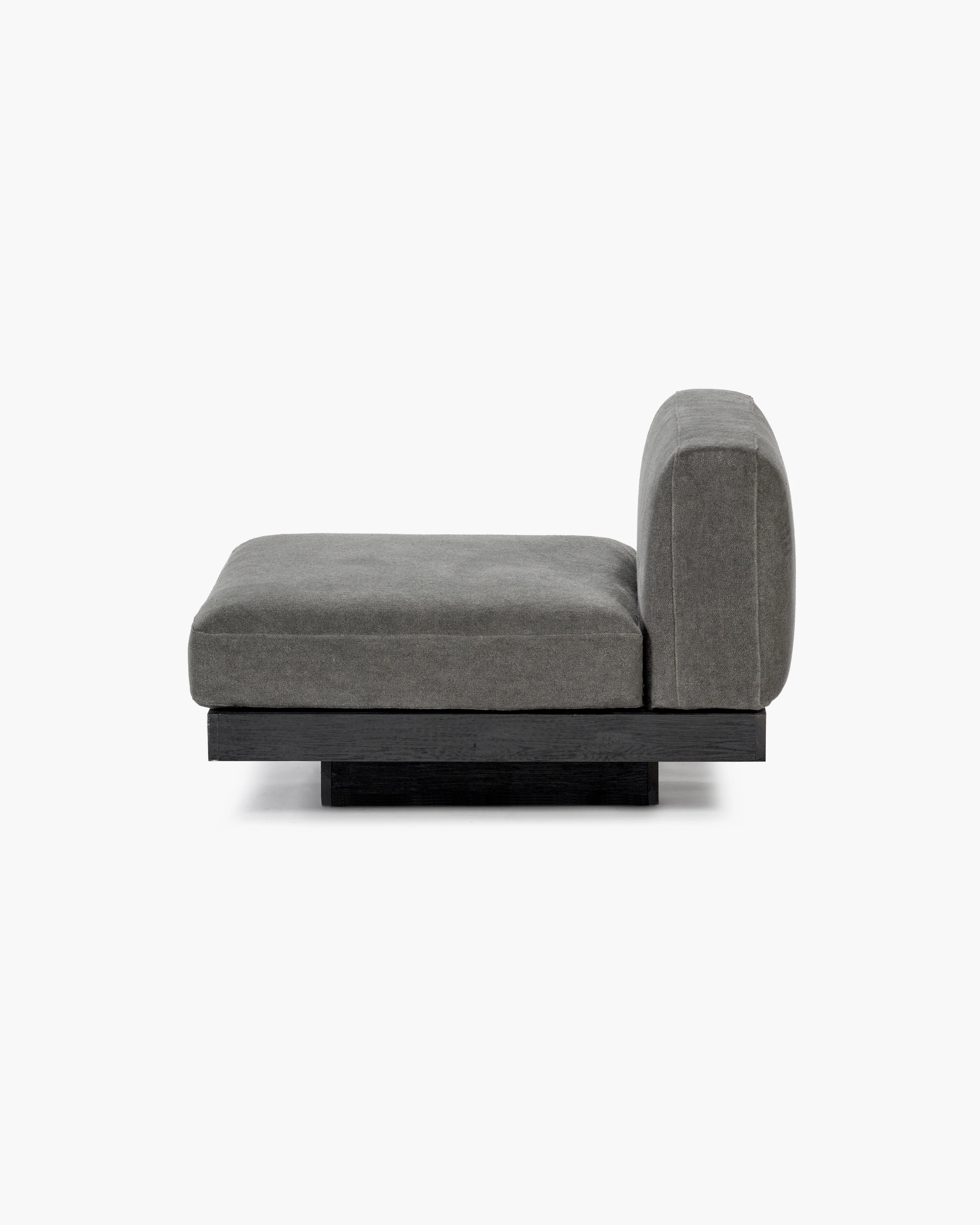 Bench one seater incl cushion indoor smoke - black Rudolph - Image 5