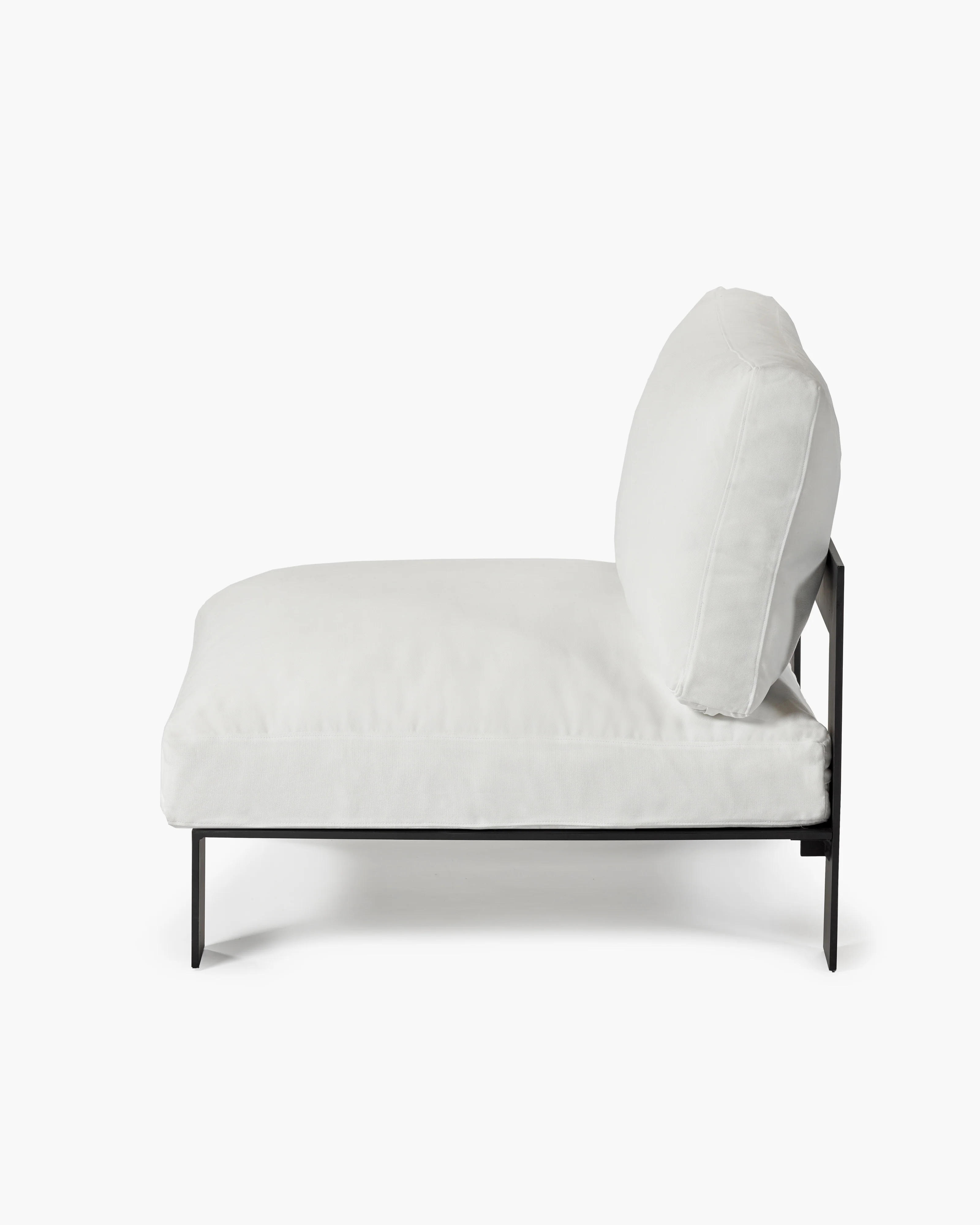 Bench one seater incl cushion outdoor snow white - Image 2