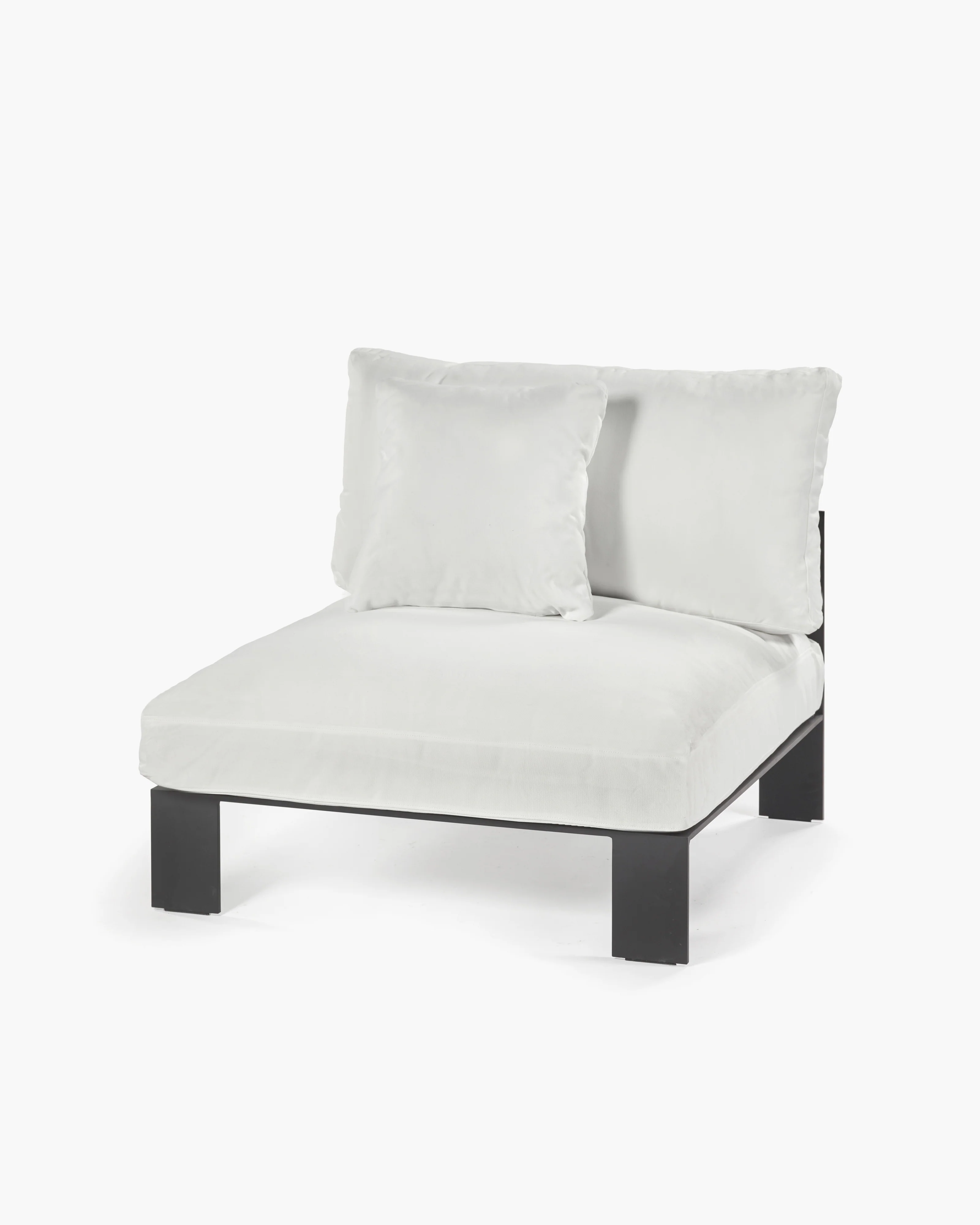 Bench one seater incl cushion outdoor snow white - Image 4