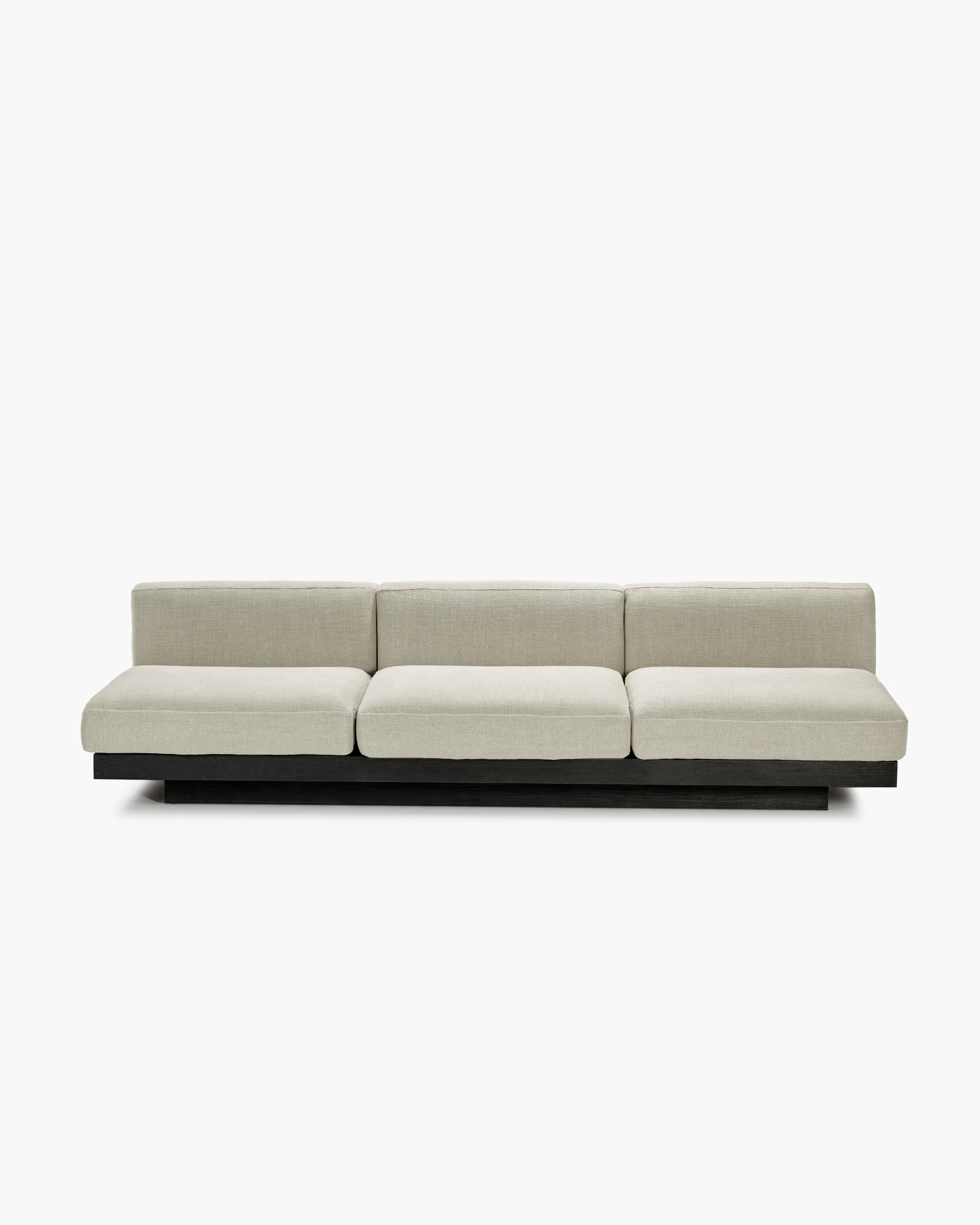 Bench three seater incl cushion indoor beige - black Rudolph - Image 2