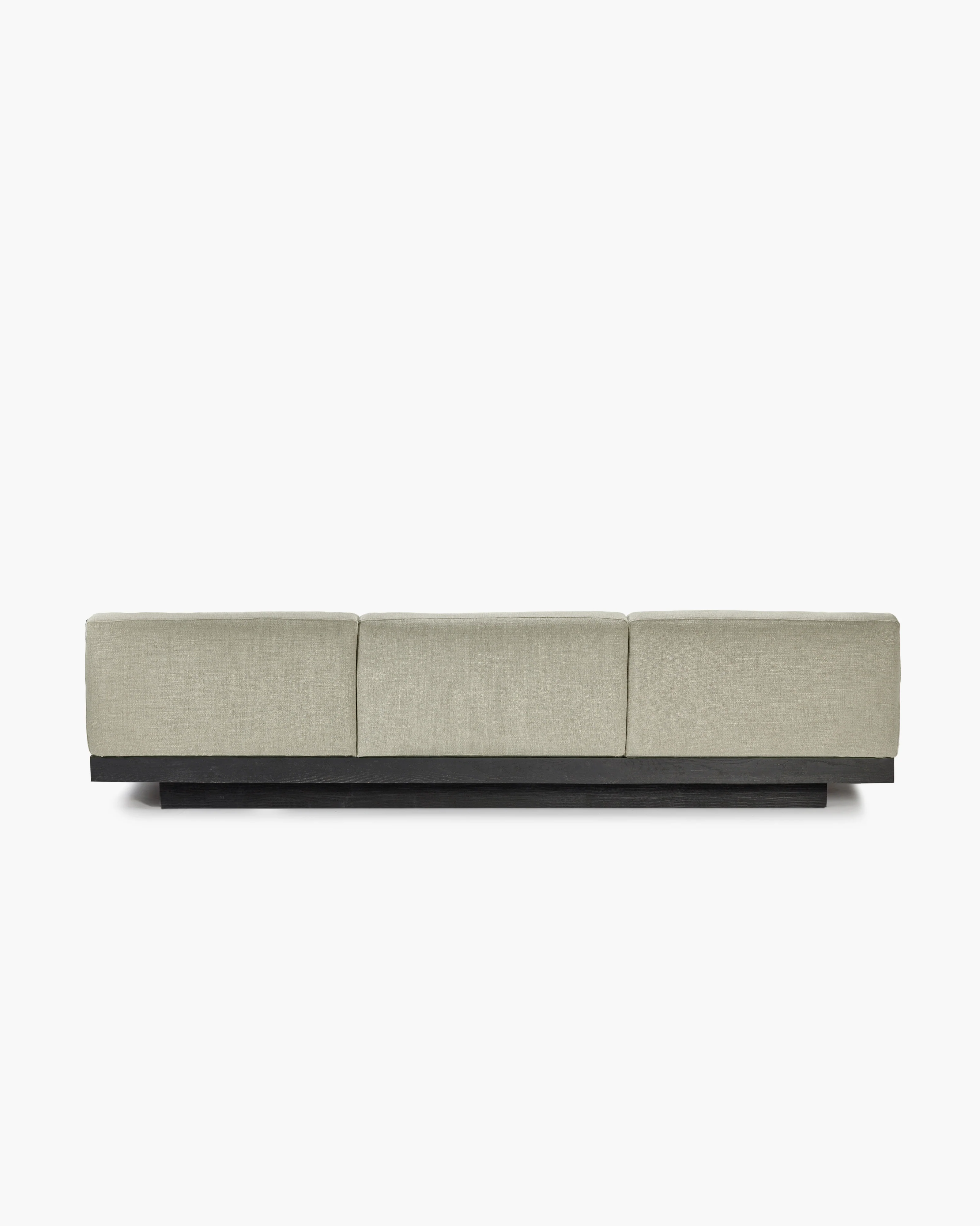 Bench three seater incl cushion indoor sand - black Rudolph - Image 3