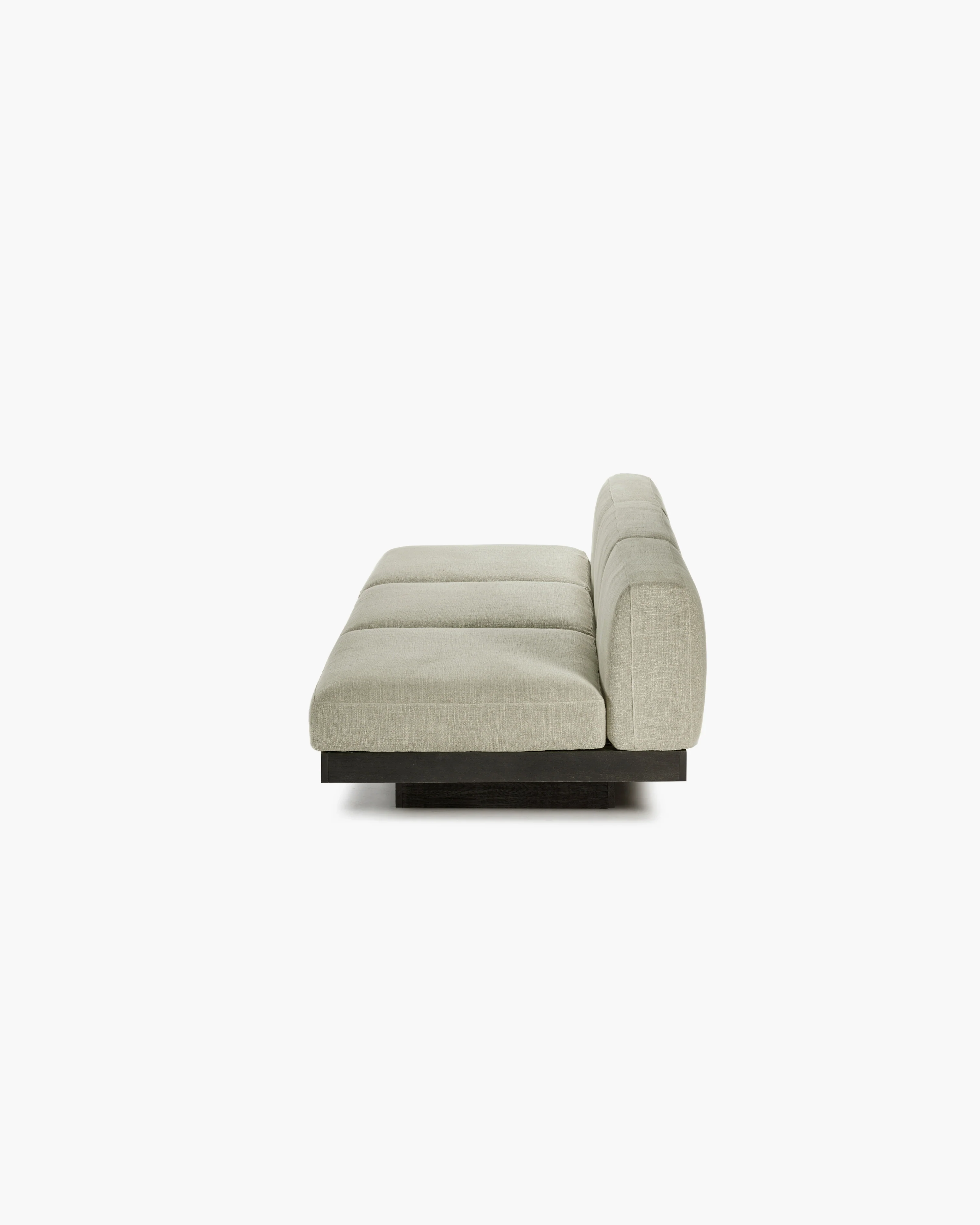 Bench three seater incl cushion indoor sand - black Rudolph - Image 4