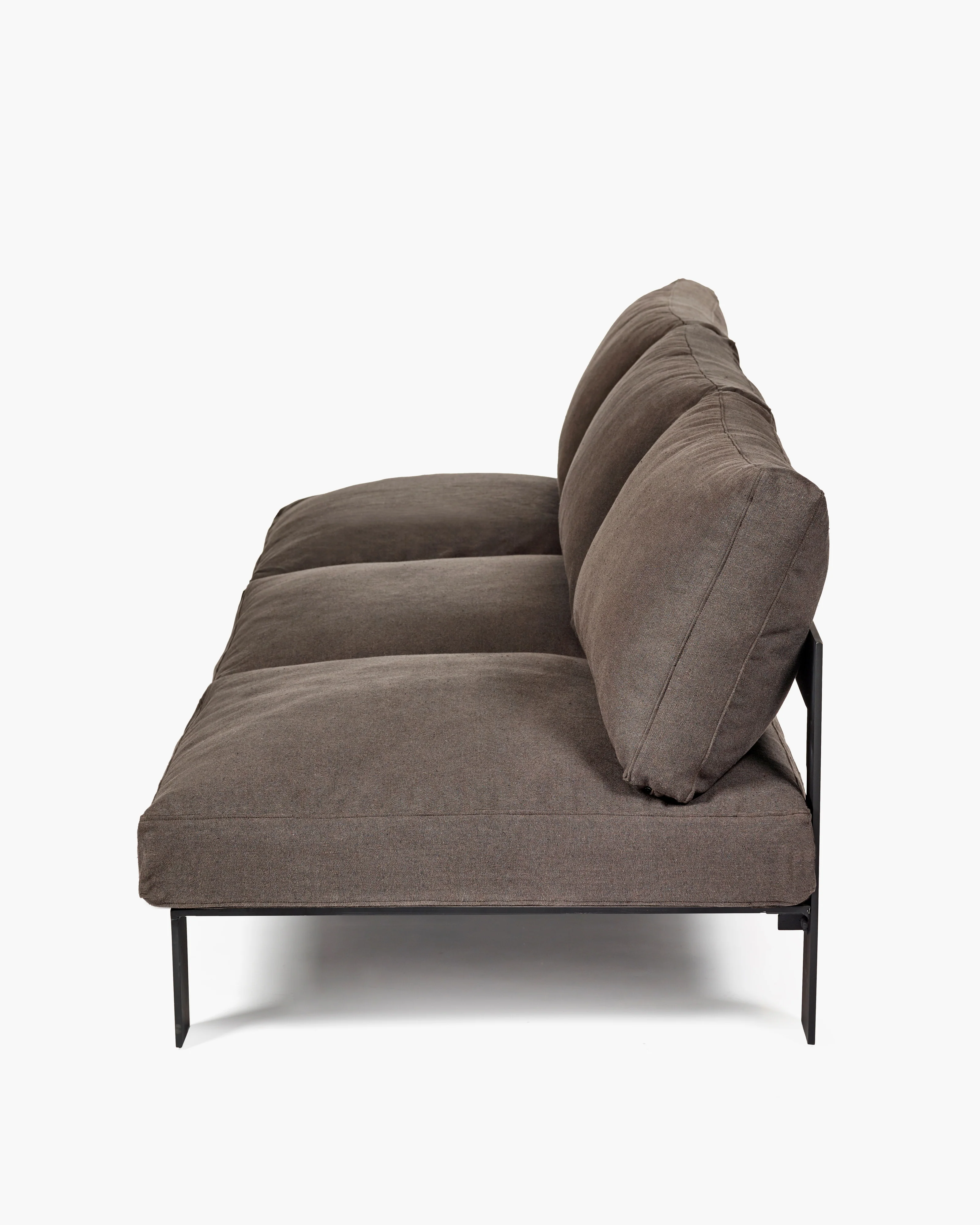 Bench three seater incl cushion indoor sepia - Image 2