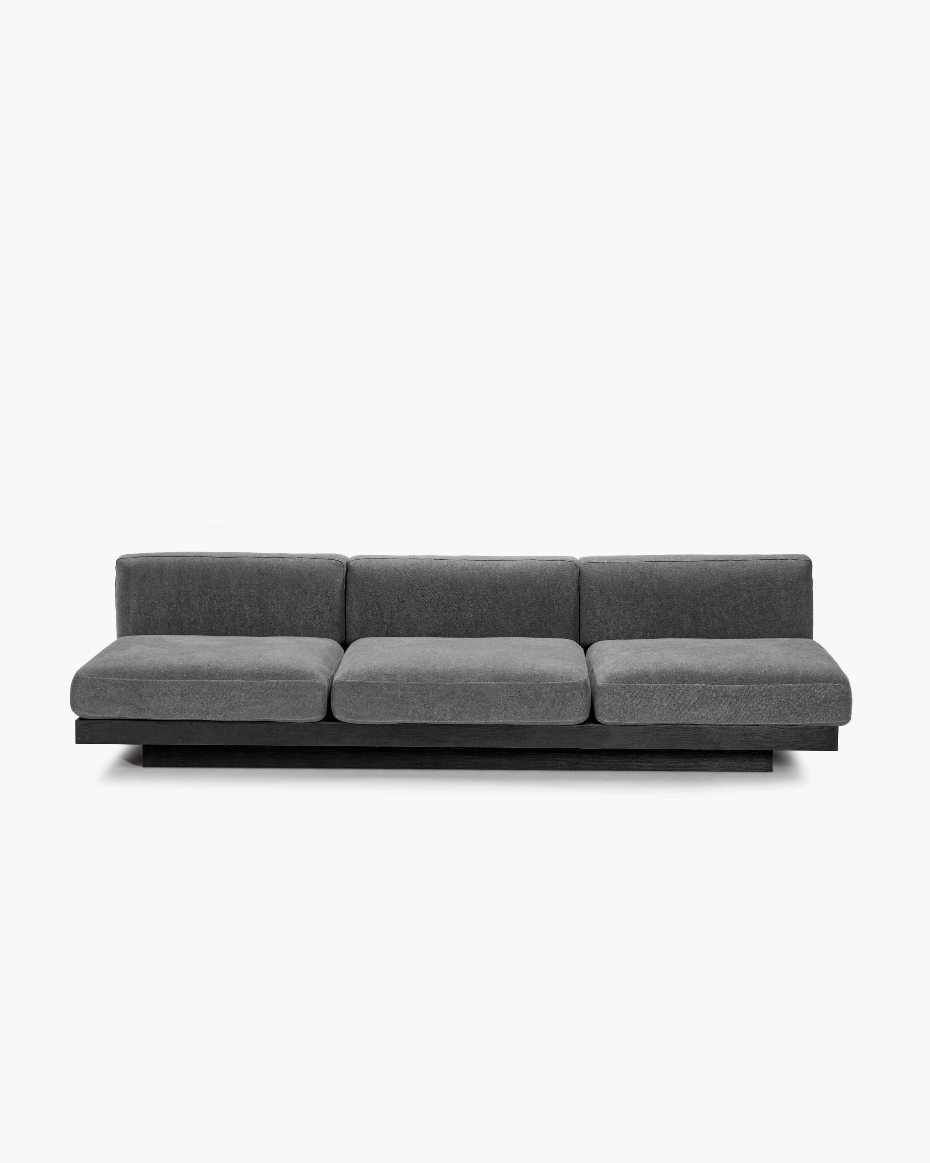 Bench three seater incl cushion indoor smoke - black Rudolph - Image 3