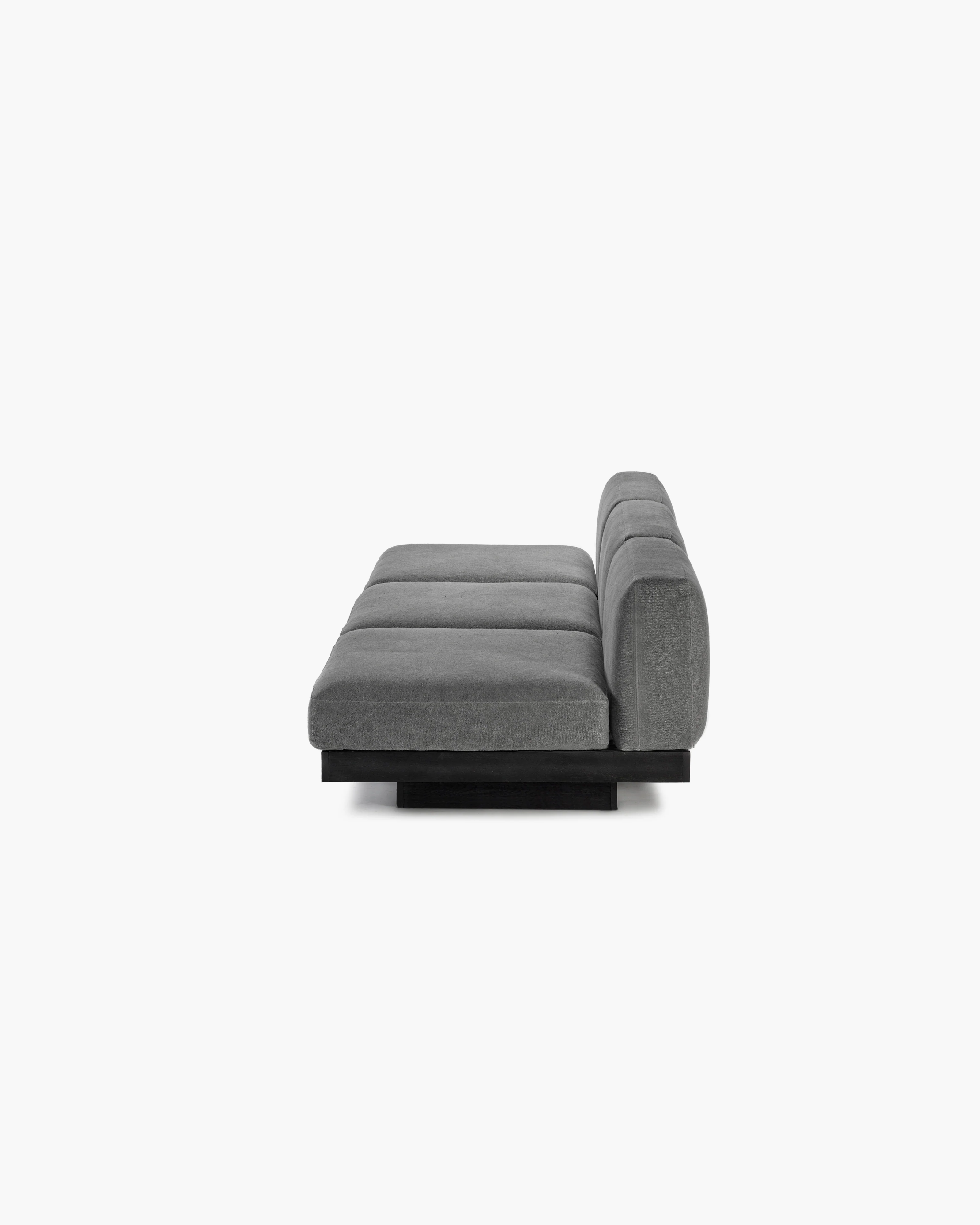 Bench three seater incl cushion indoor smoke - black Rudolph - Image 5