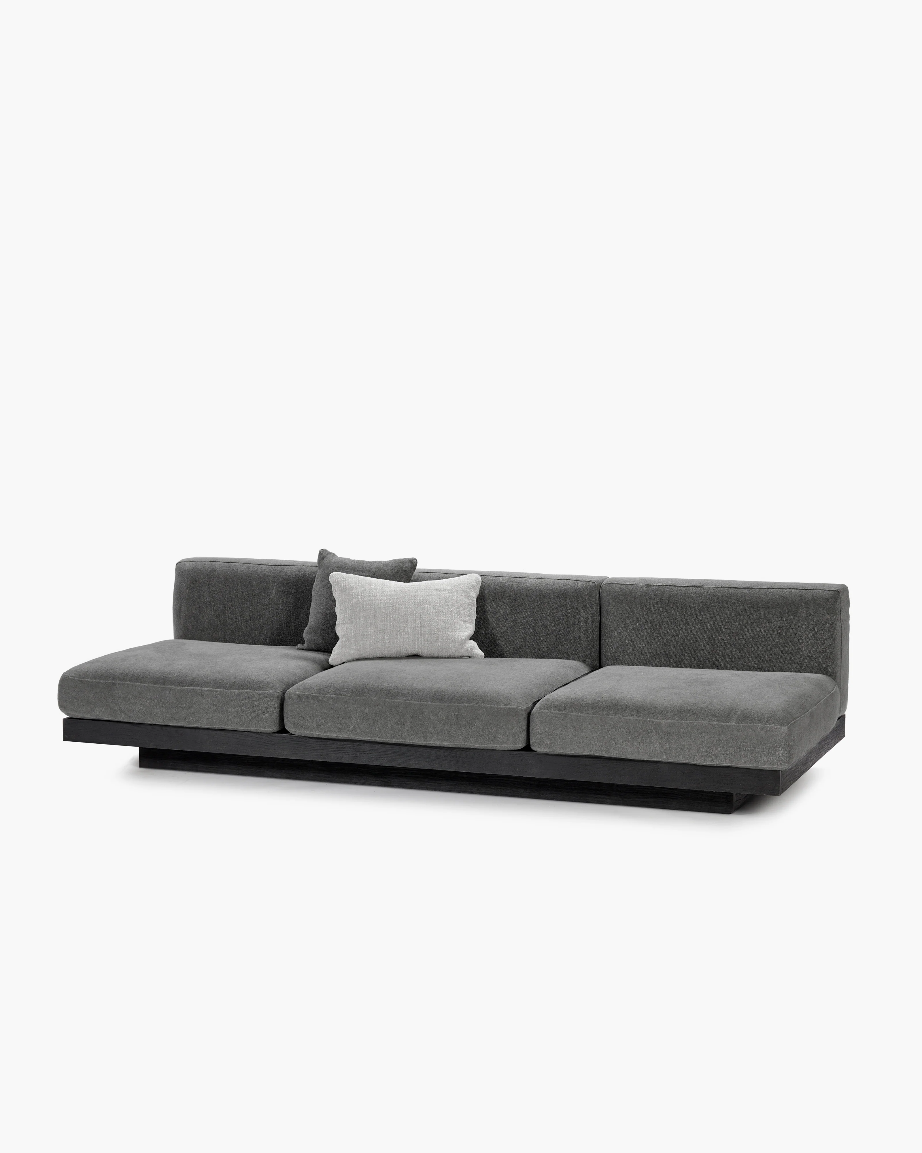 Bench three seater incl cushion indoor smoke - black Rudolph - Image 6
