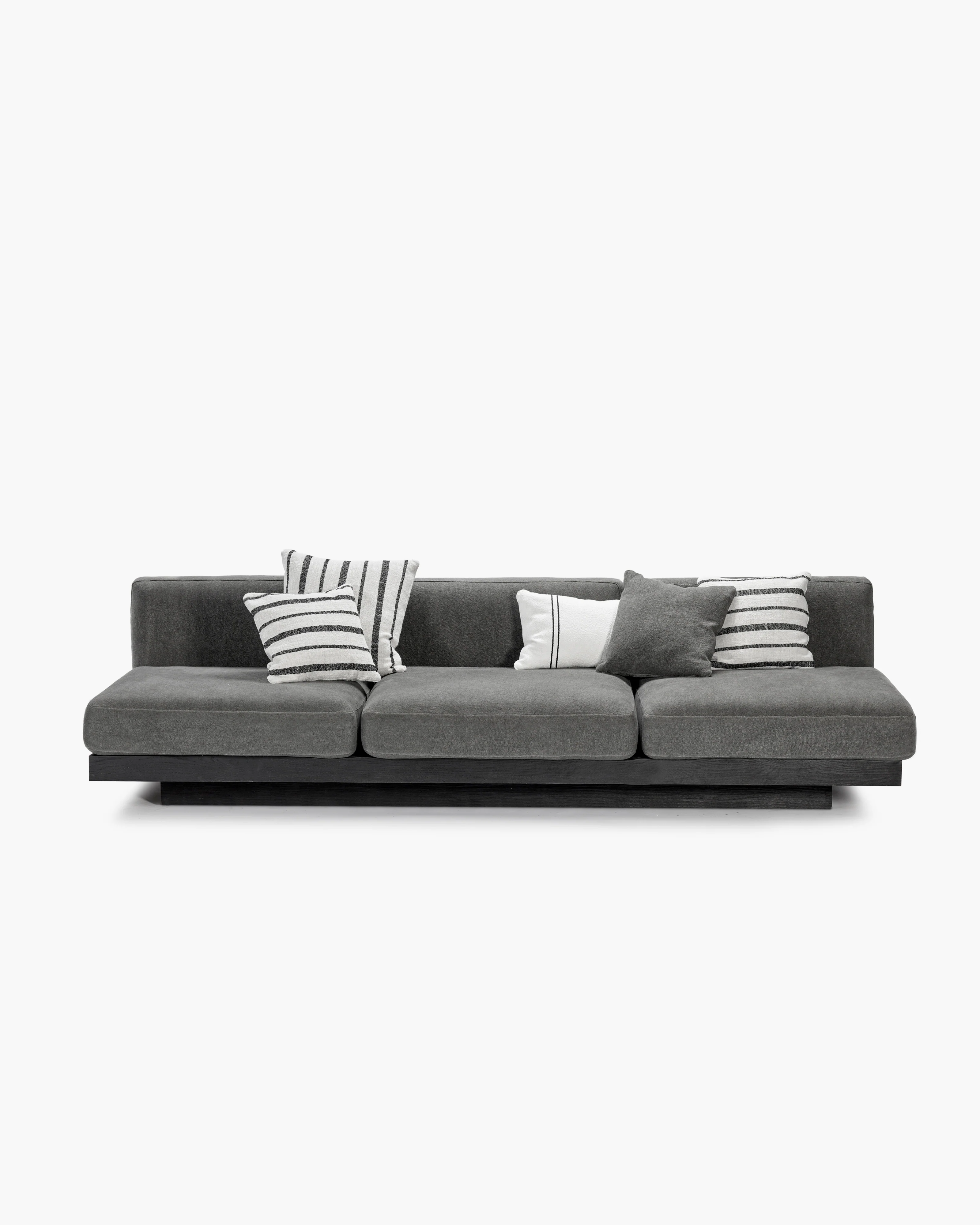 Bench three seater incl cushion indoor smoke - black Rudolph - Image 7
