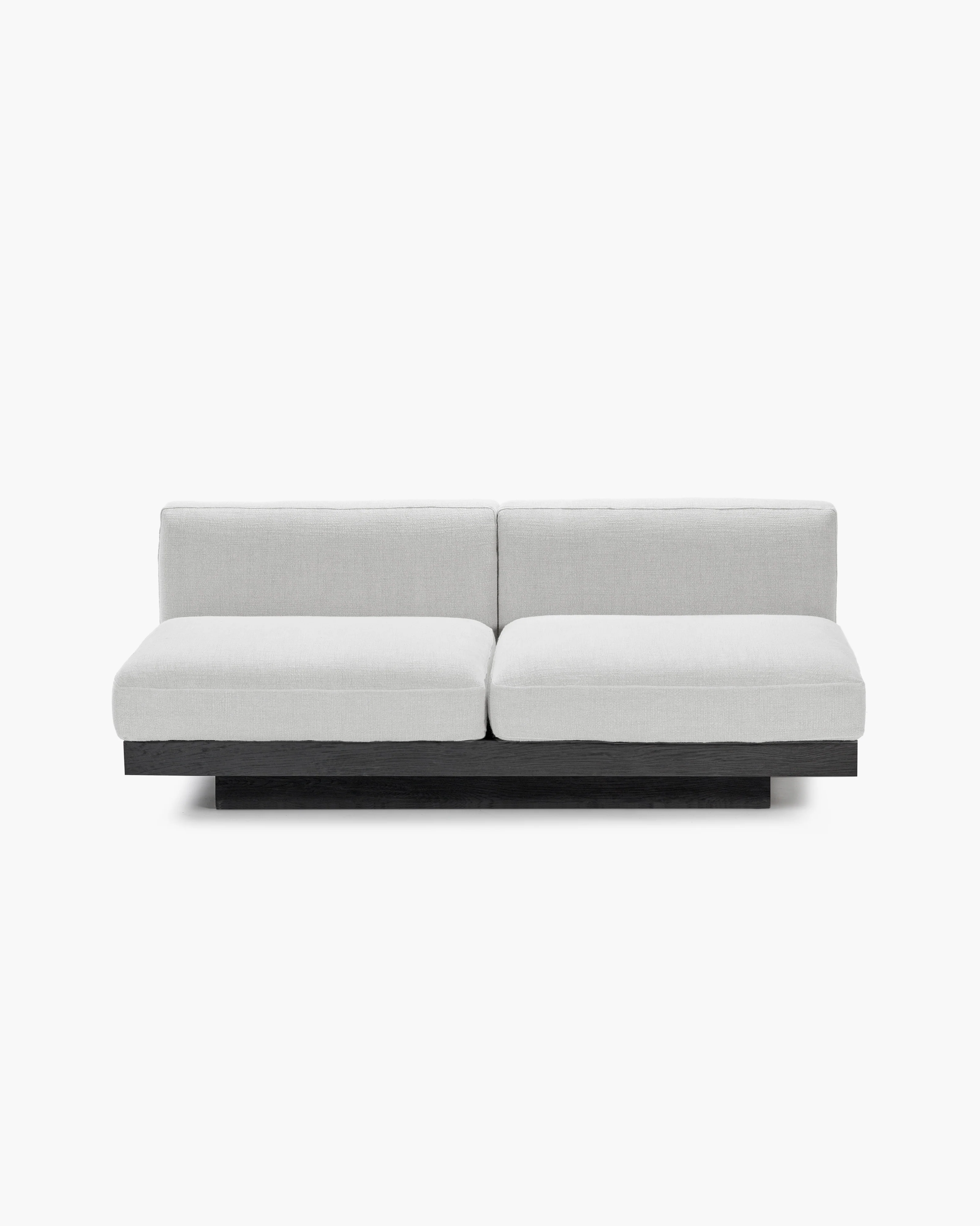Bench two seater incl cushion indoor off-white - black Rudolph - Image 2