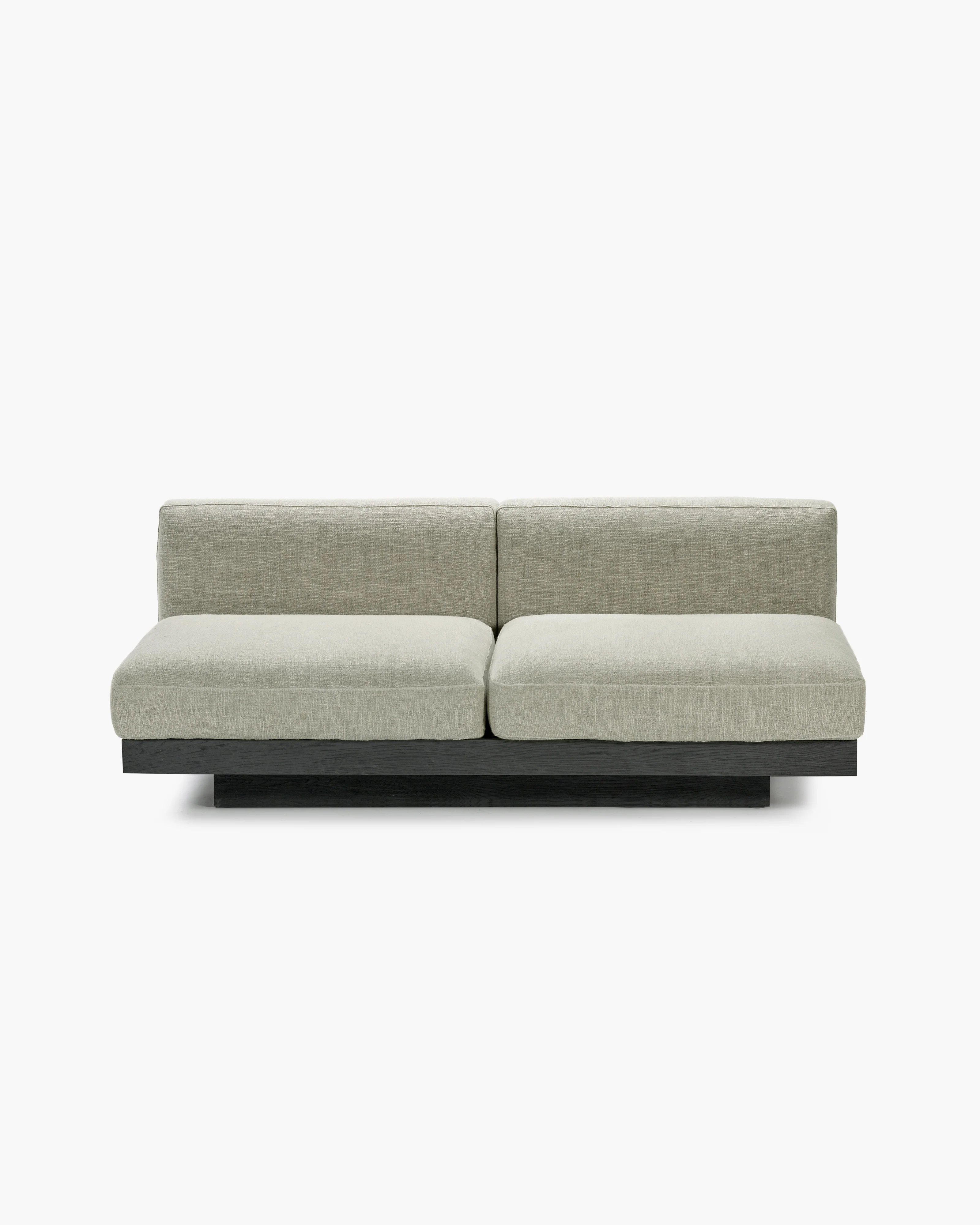 Bench two seater incl cushion indoor sand - black Rudolph - Image 2