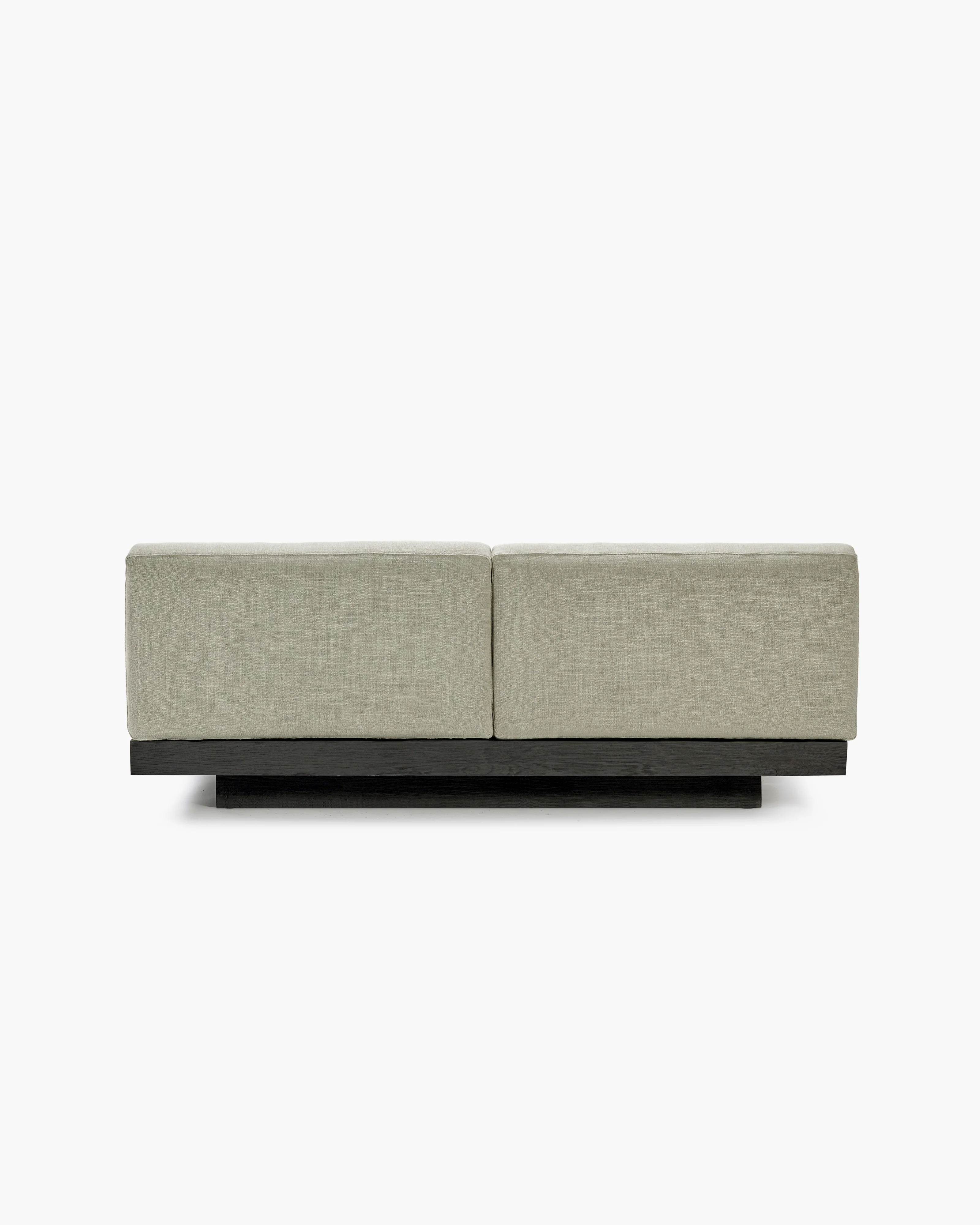 Bench two seater incl cushion indoor sand - black Rudolph - Image 3