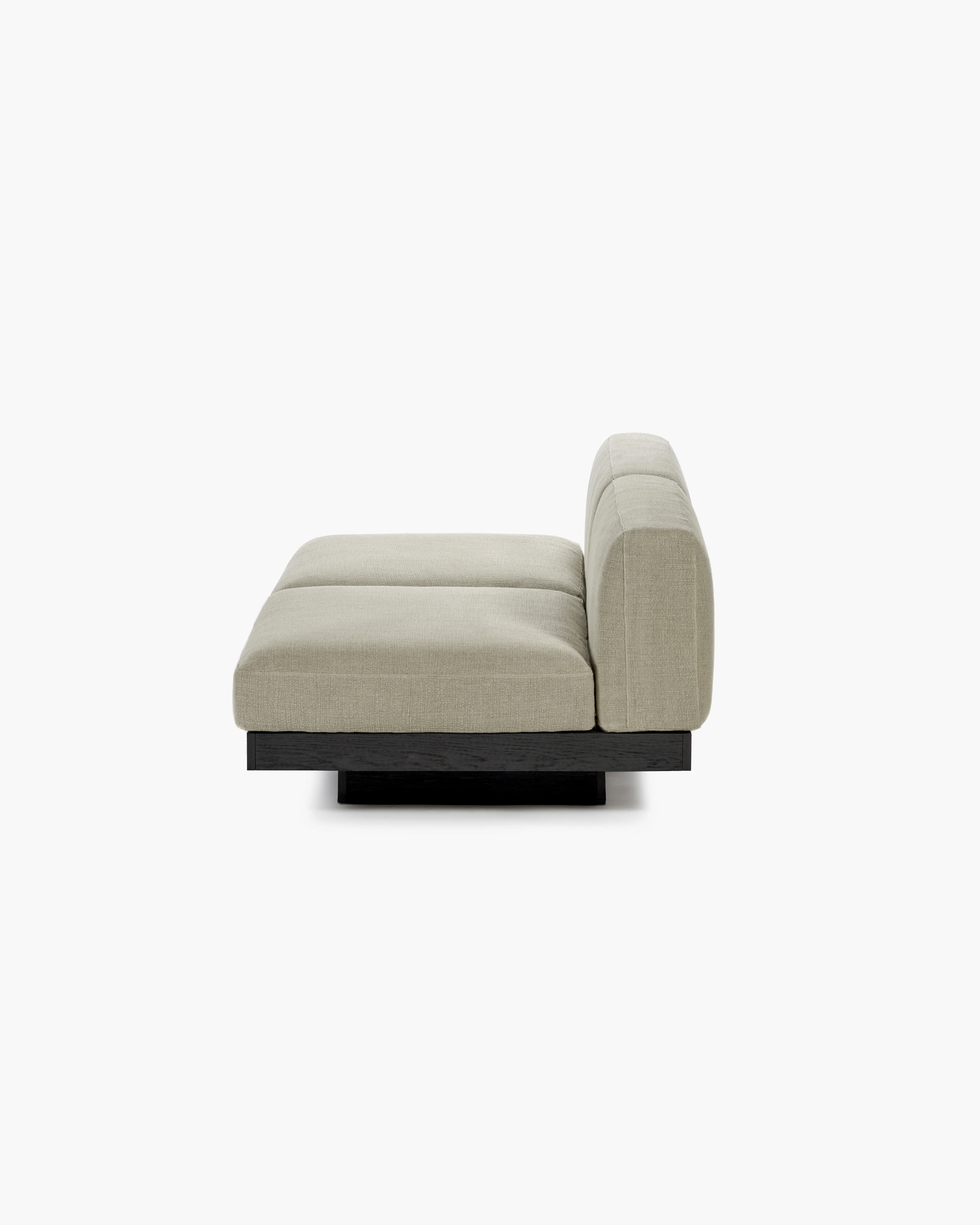 Bench two seater incl cushion indoor sand - black Rudolph - Image 4