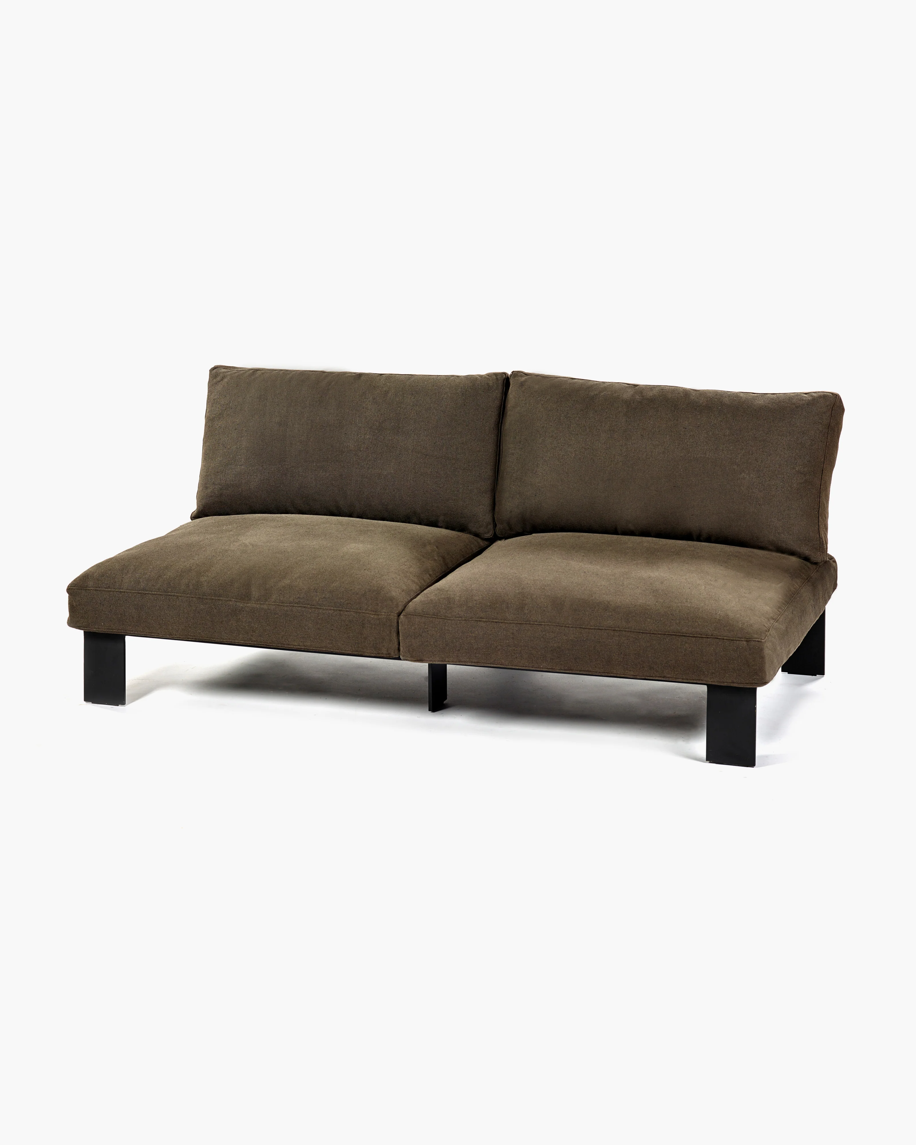 Bench two seater incl cushion indoor sepia