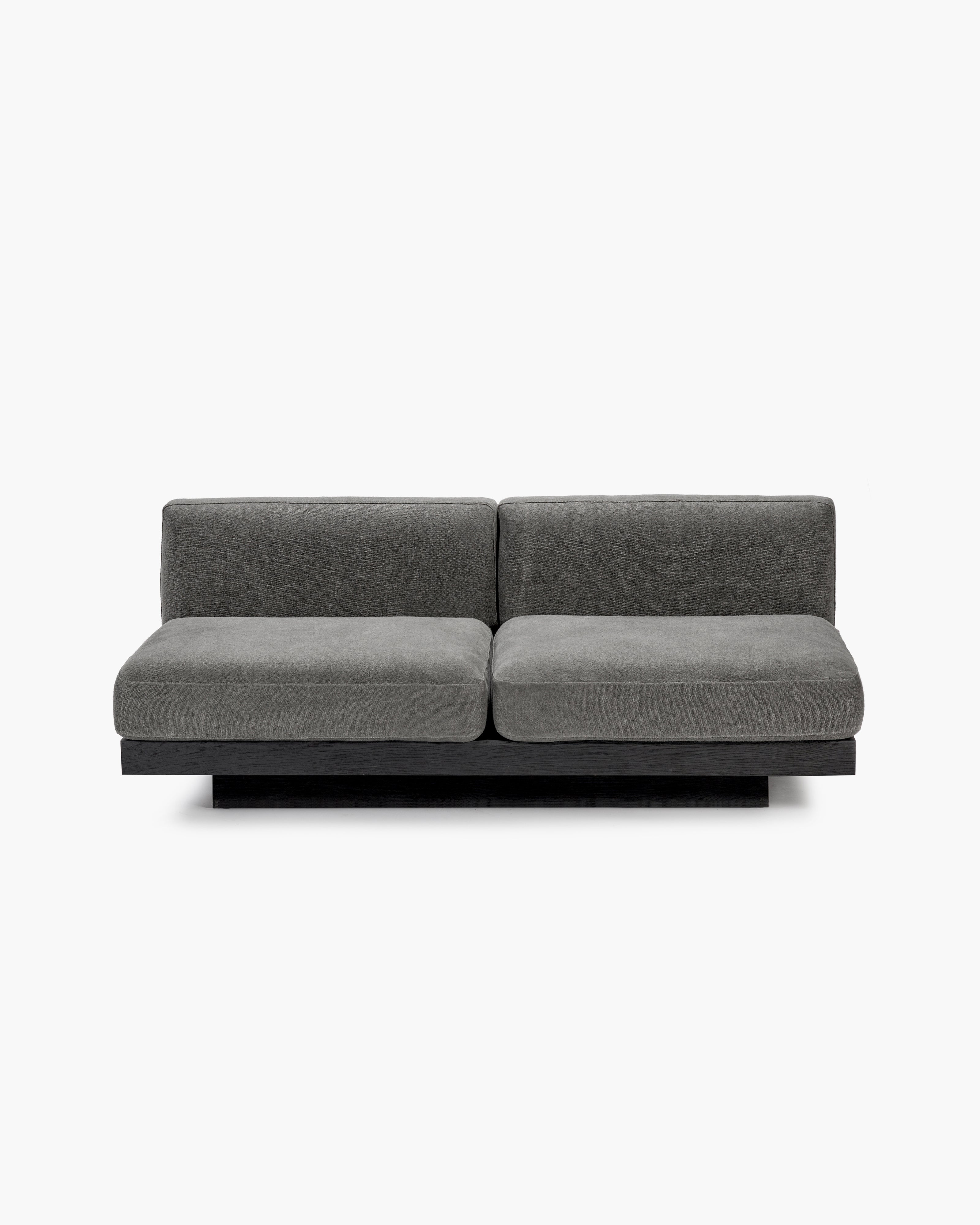 Bench two seater incl cushion indoor smoke - black Rudolph - Image 3