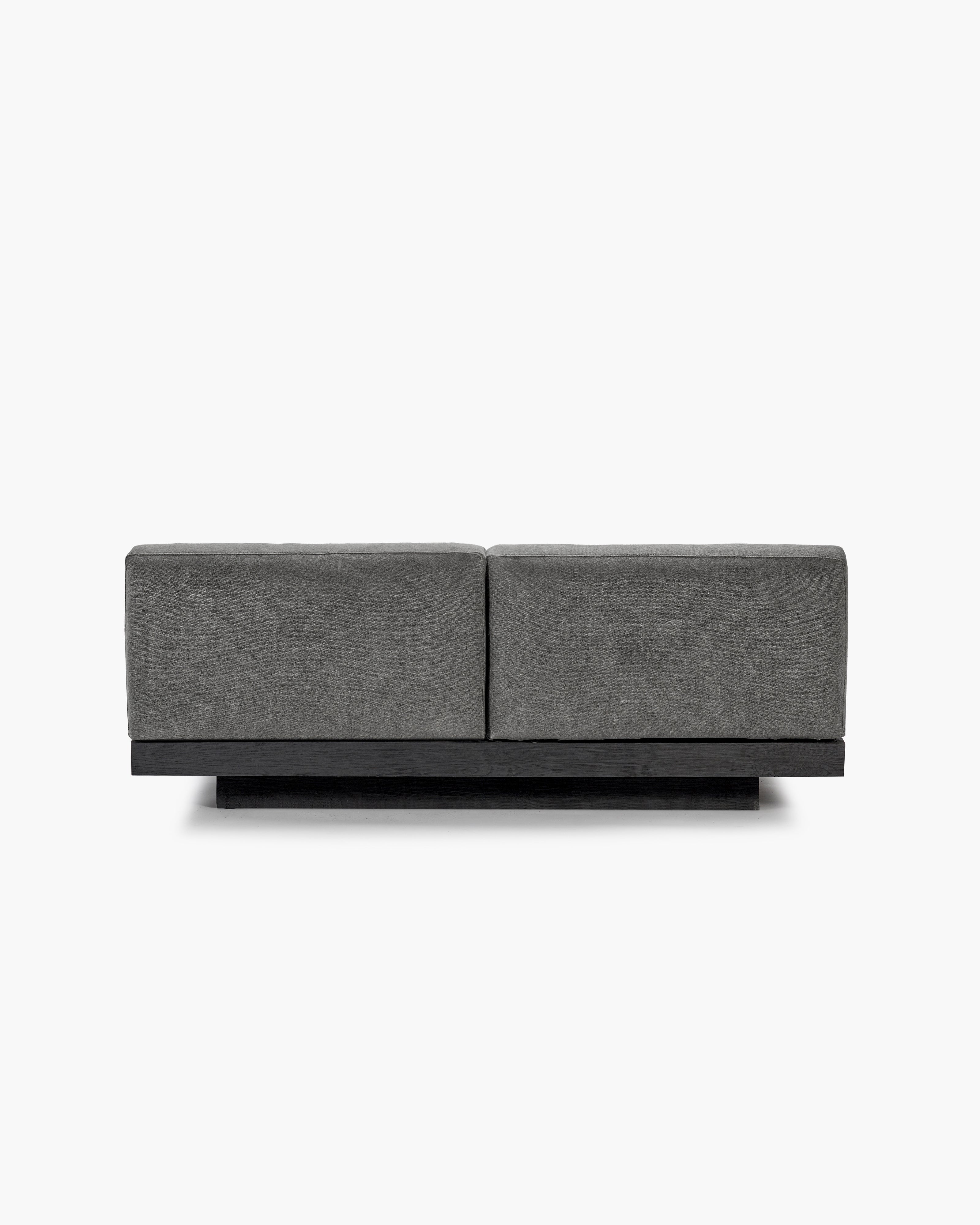 Bench two seater incl cushion indoor smoke - black Rudolph - Image 4