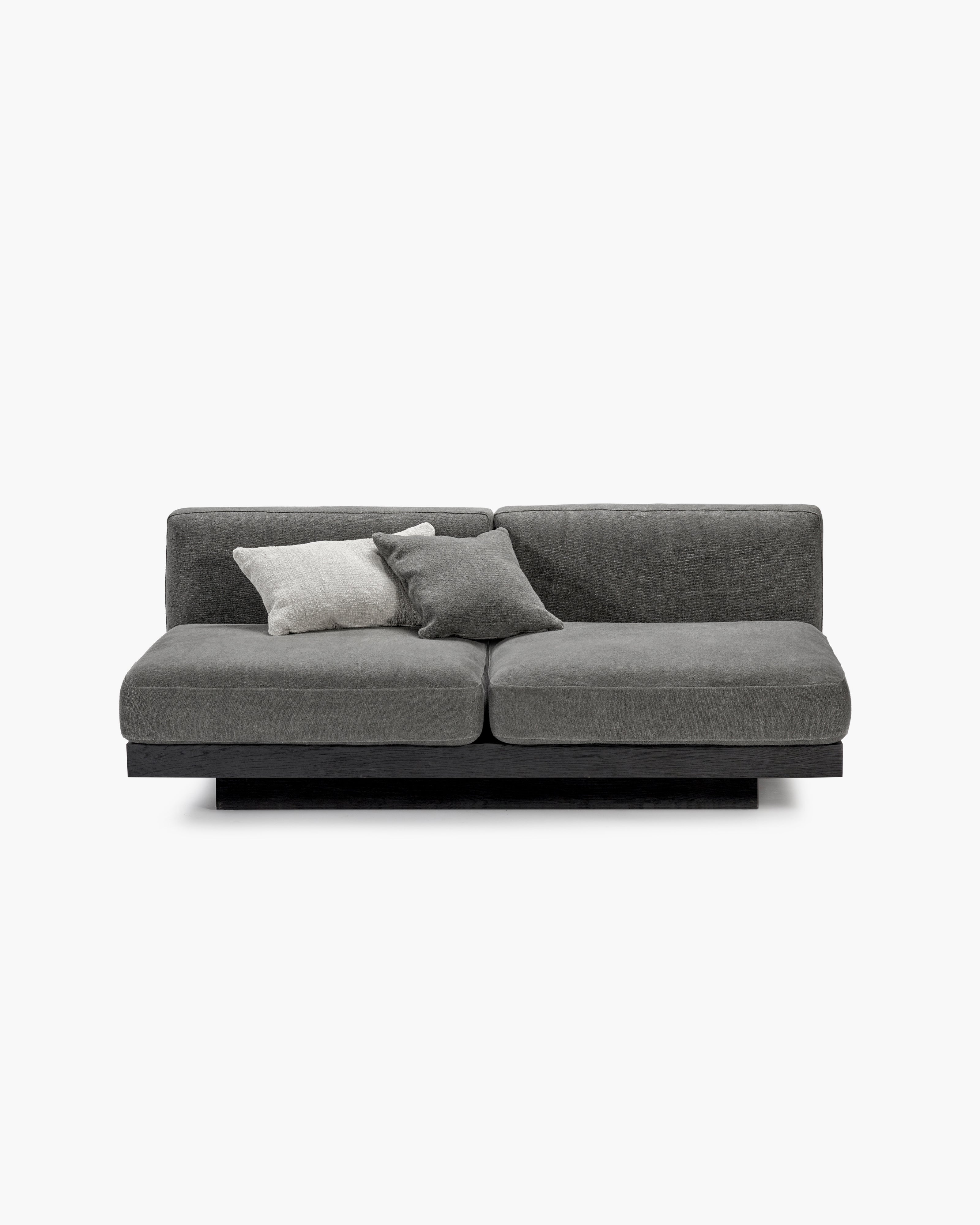 Bench two seater incl cushion indoor smoke - black Rudolph - Image 6