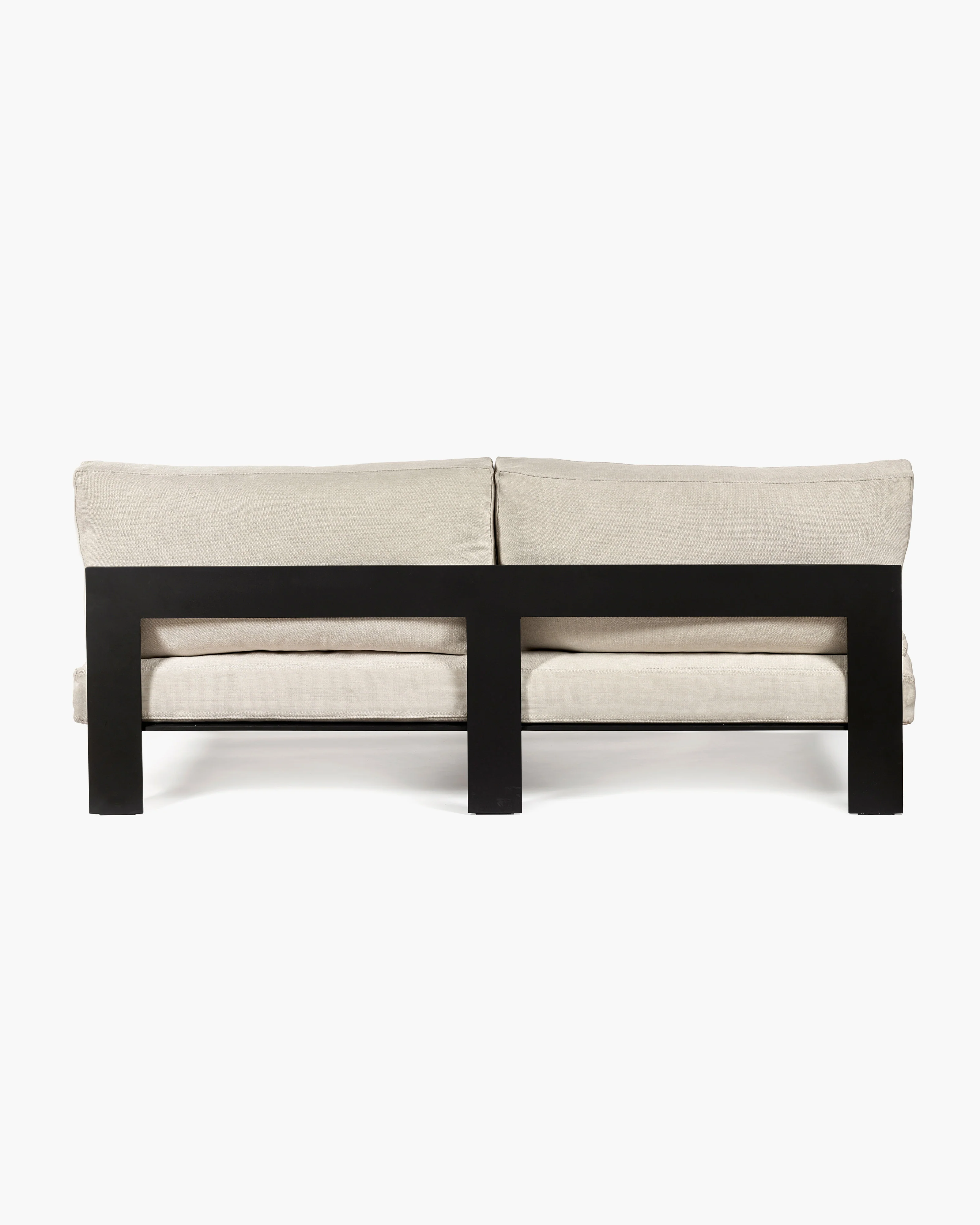Bench two seater incl cushion outdoor beige - Image 3