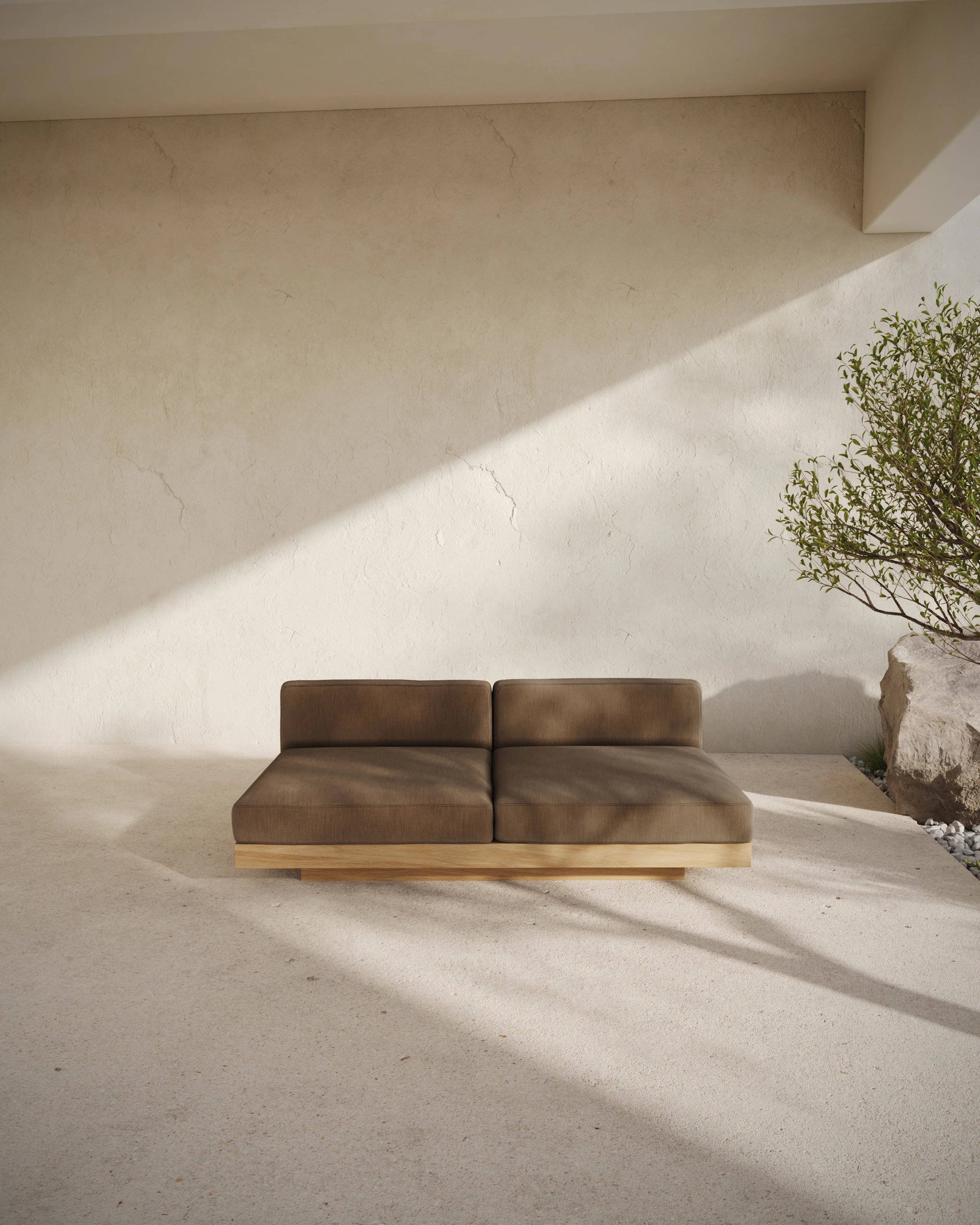 Bench two seater incl cushion  outdoor camel Rudolph - Image 6