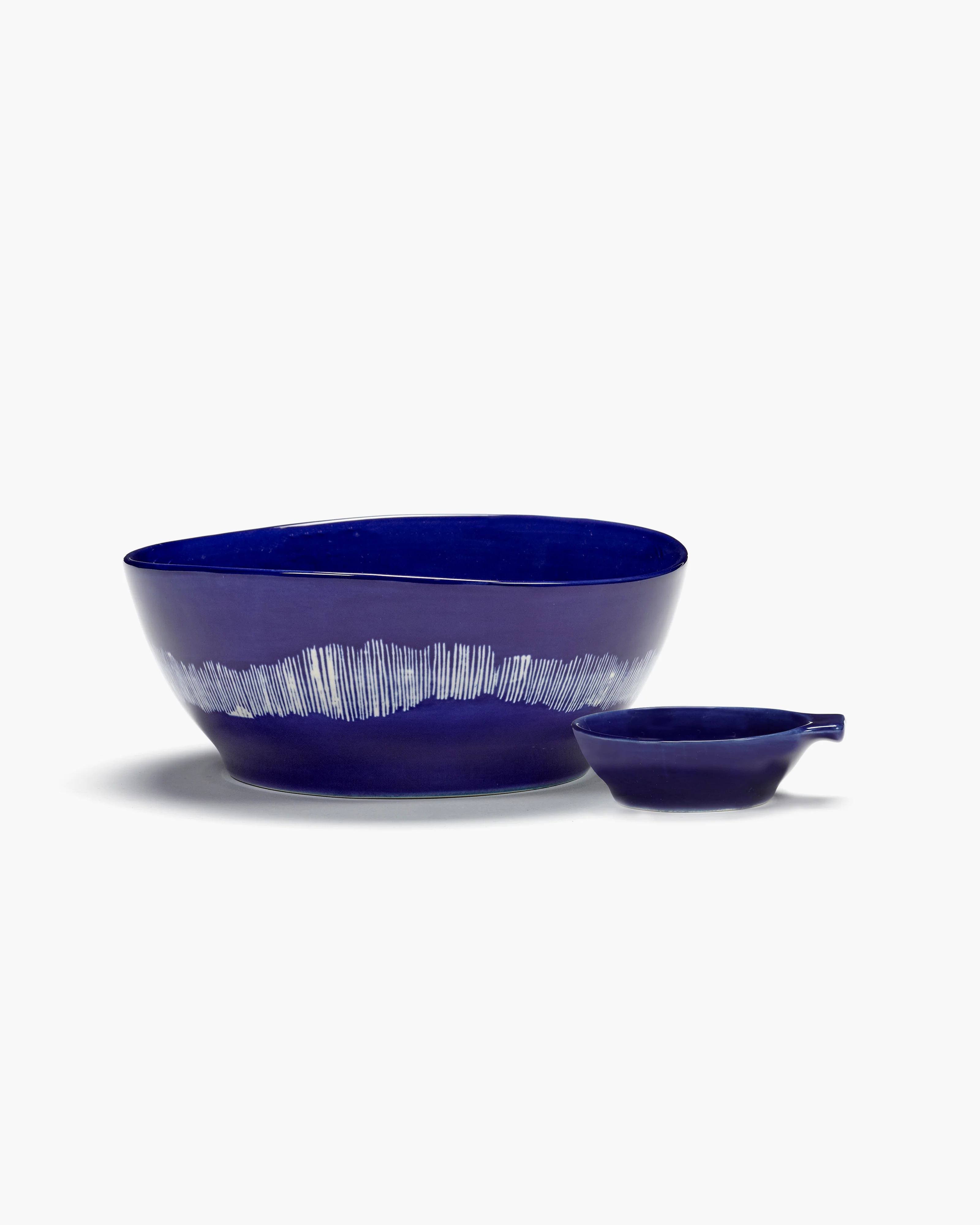 Bowl L dark blue - white stripes Feast - Image 3