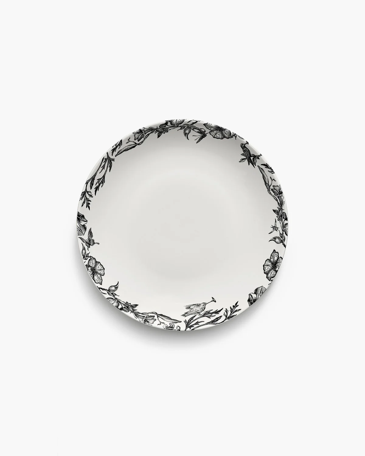 Bowl low L enchanted garden white - black Unity - Image 3