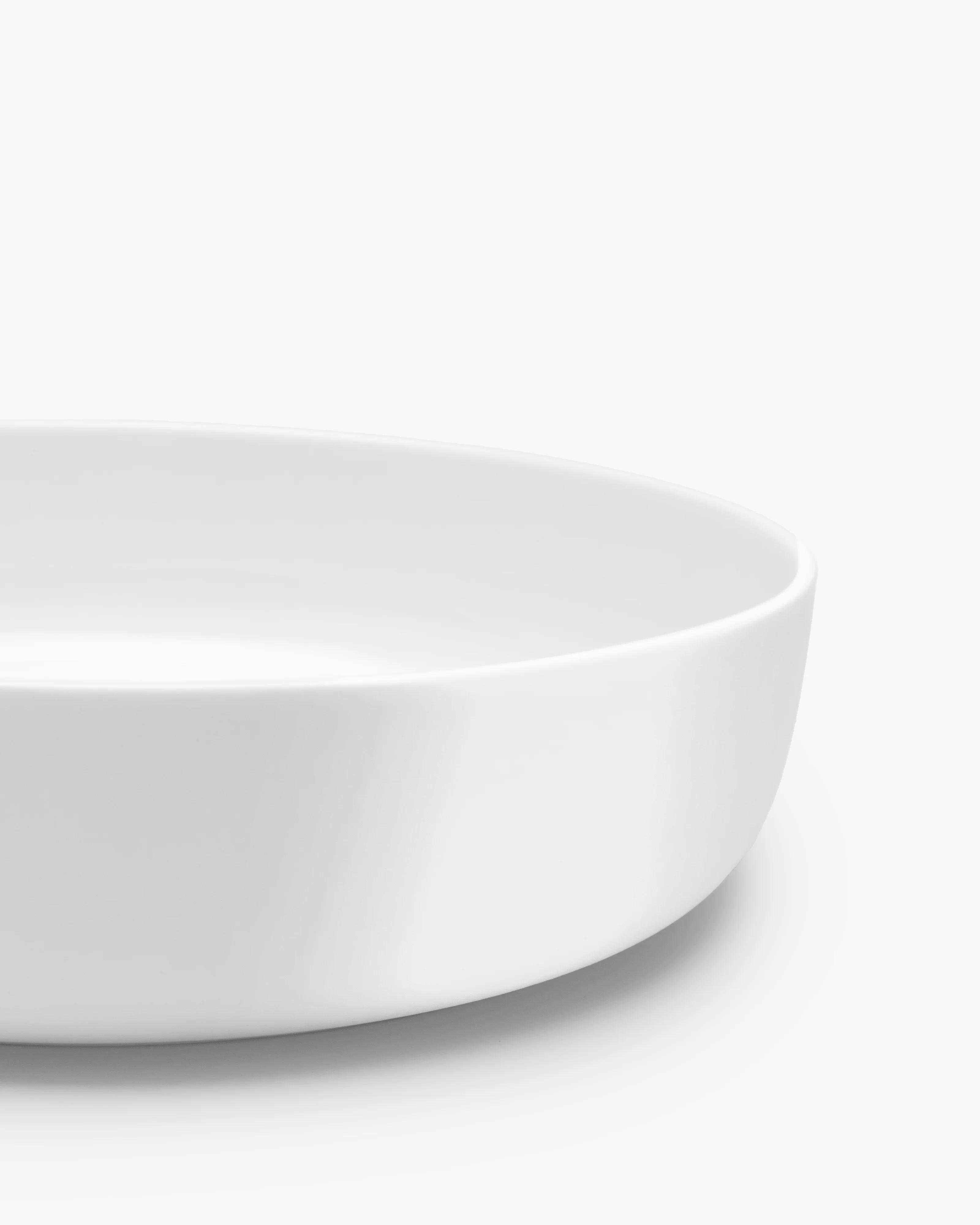 Bowl low L white glazed Base - Image 3