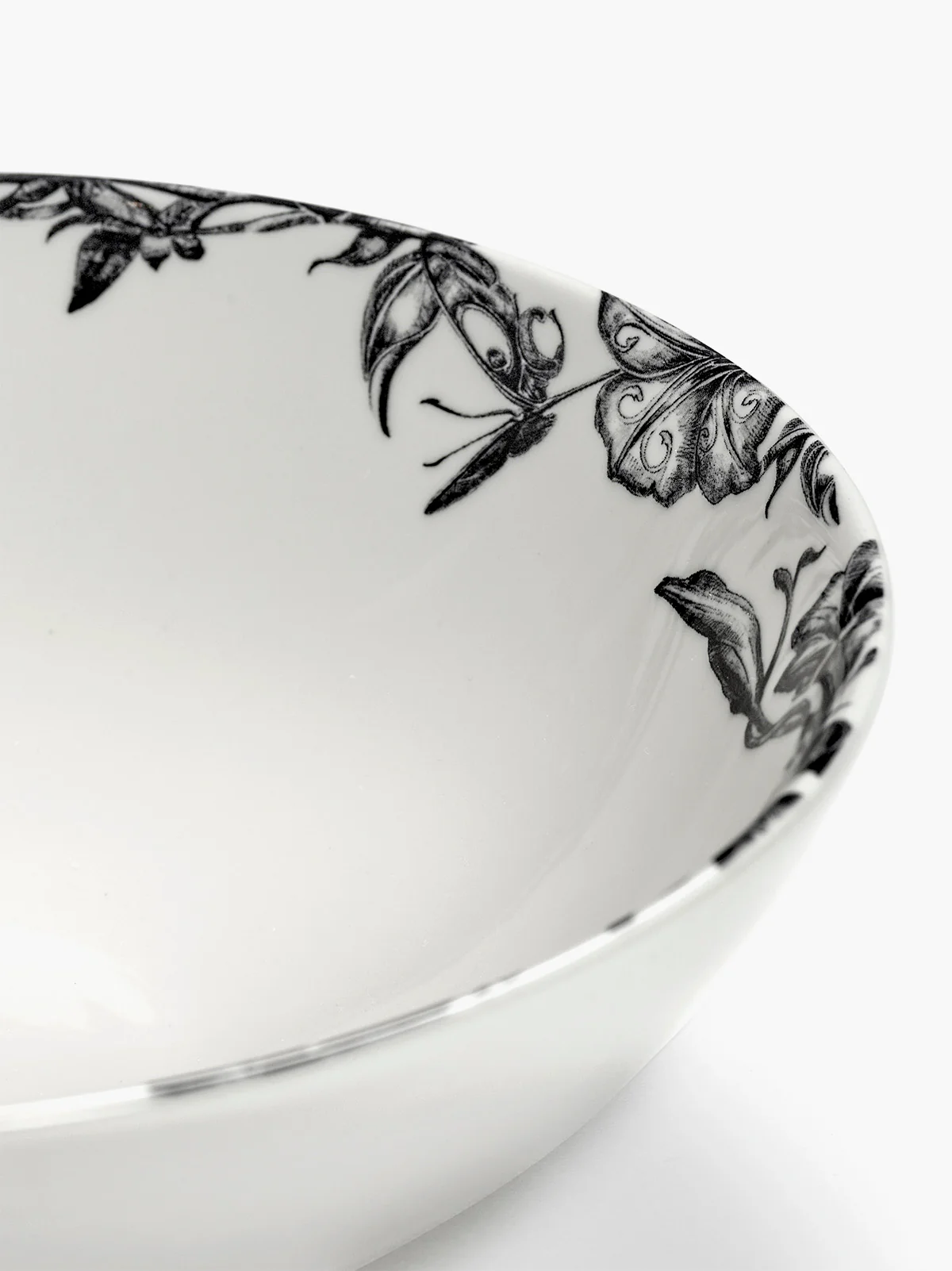 Bowl low M enchanted garden white - black Unity - Image 5