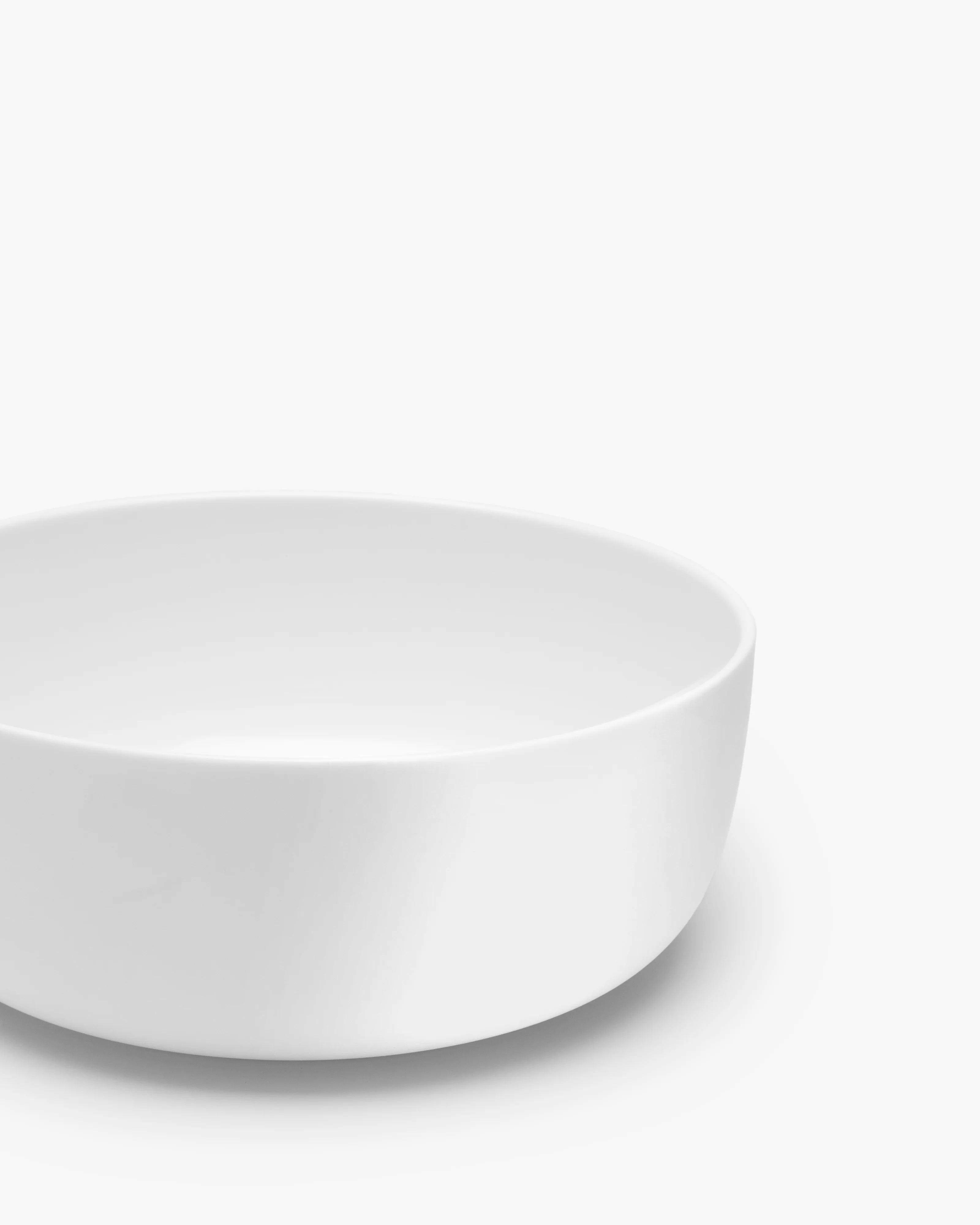 Bowl low M white glazed Base - Image 3