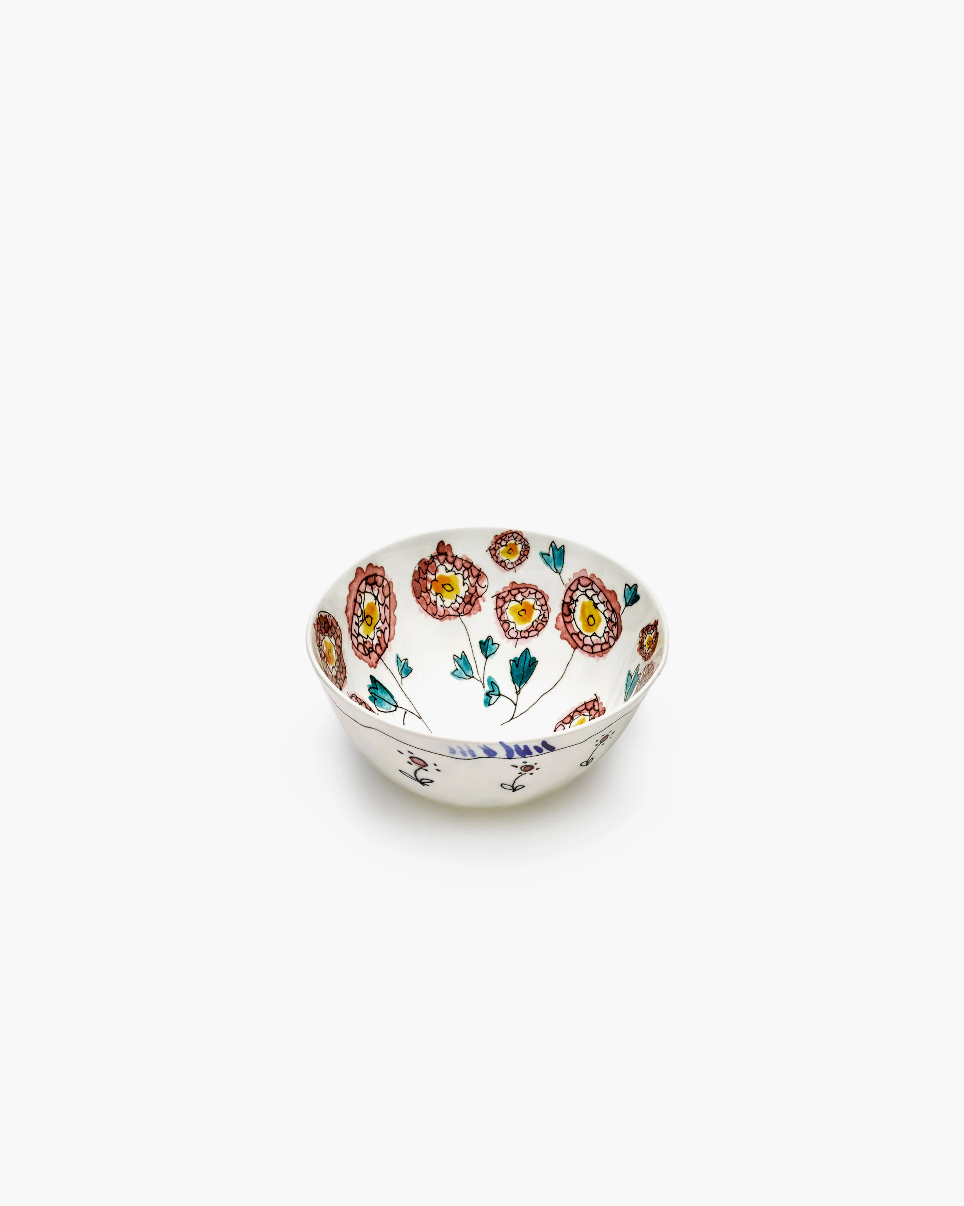 Bowl M Anemone milk Midnight Flowers - Image 2