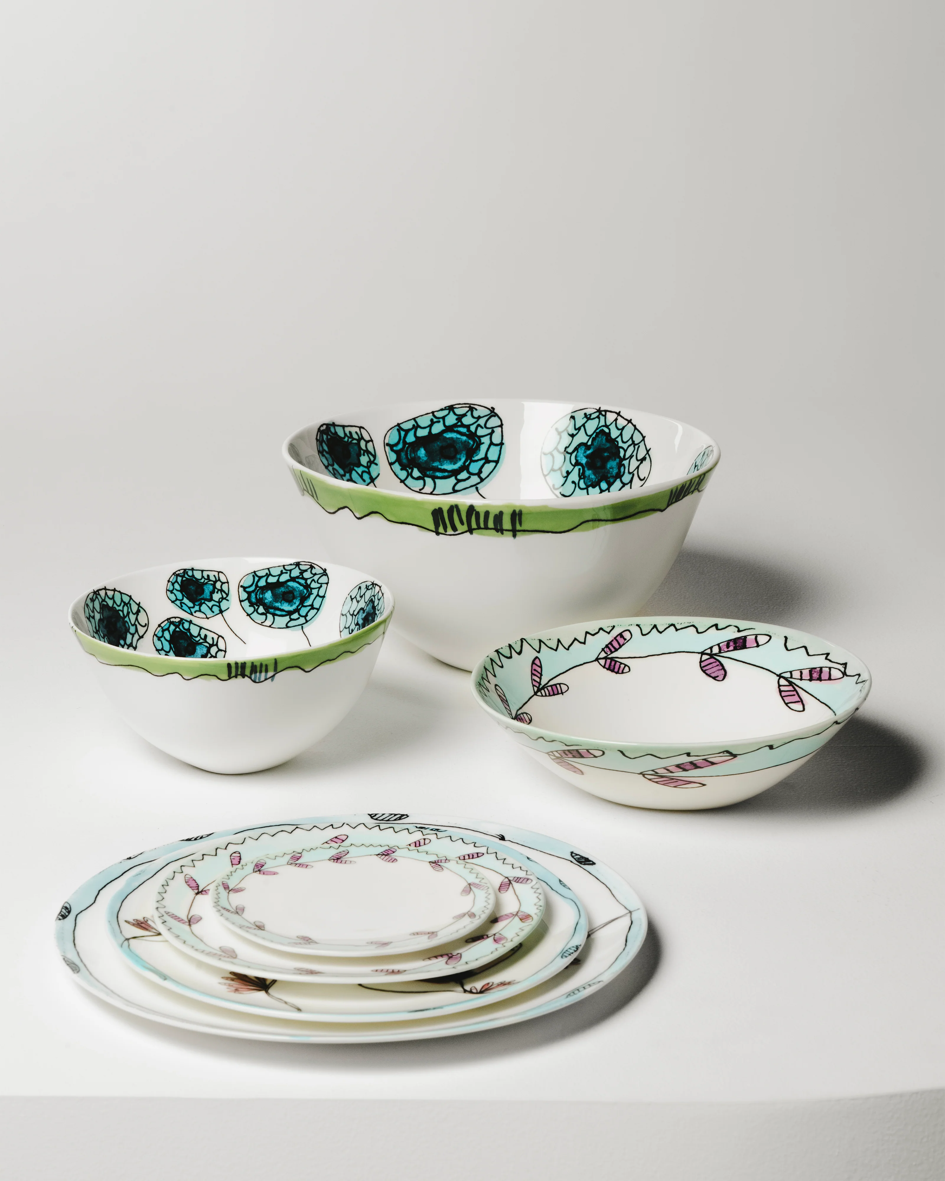 Bowl M Anemone vaniglia Midnight Flowers - Image 2