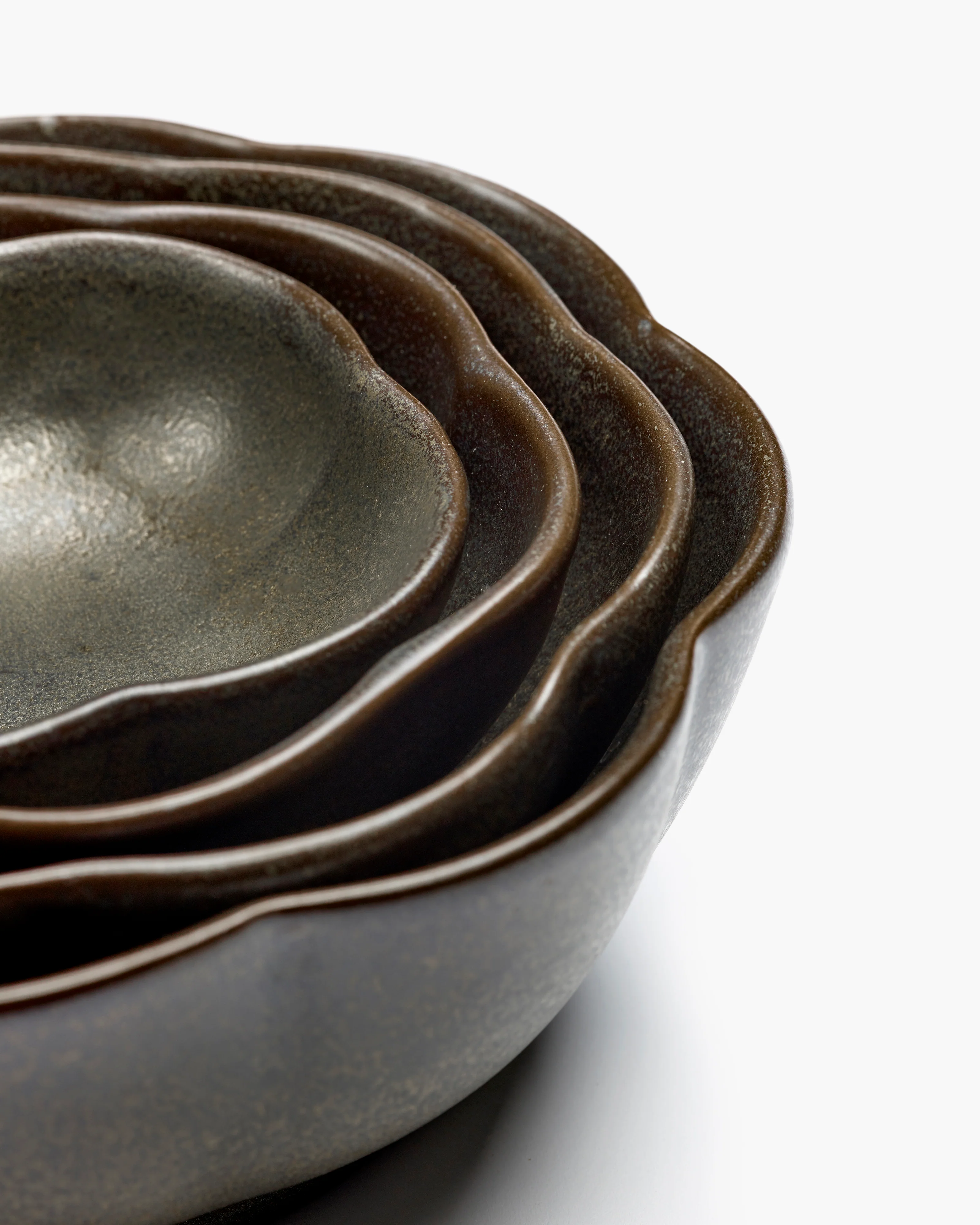 Bowl ribbed L green Inku - Image 3