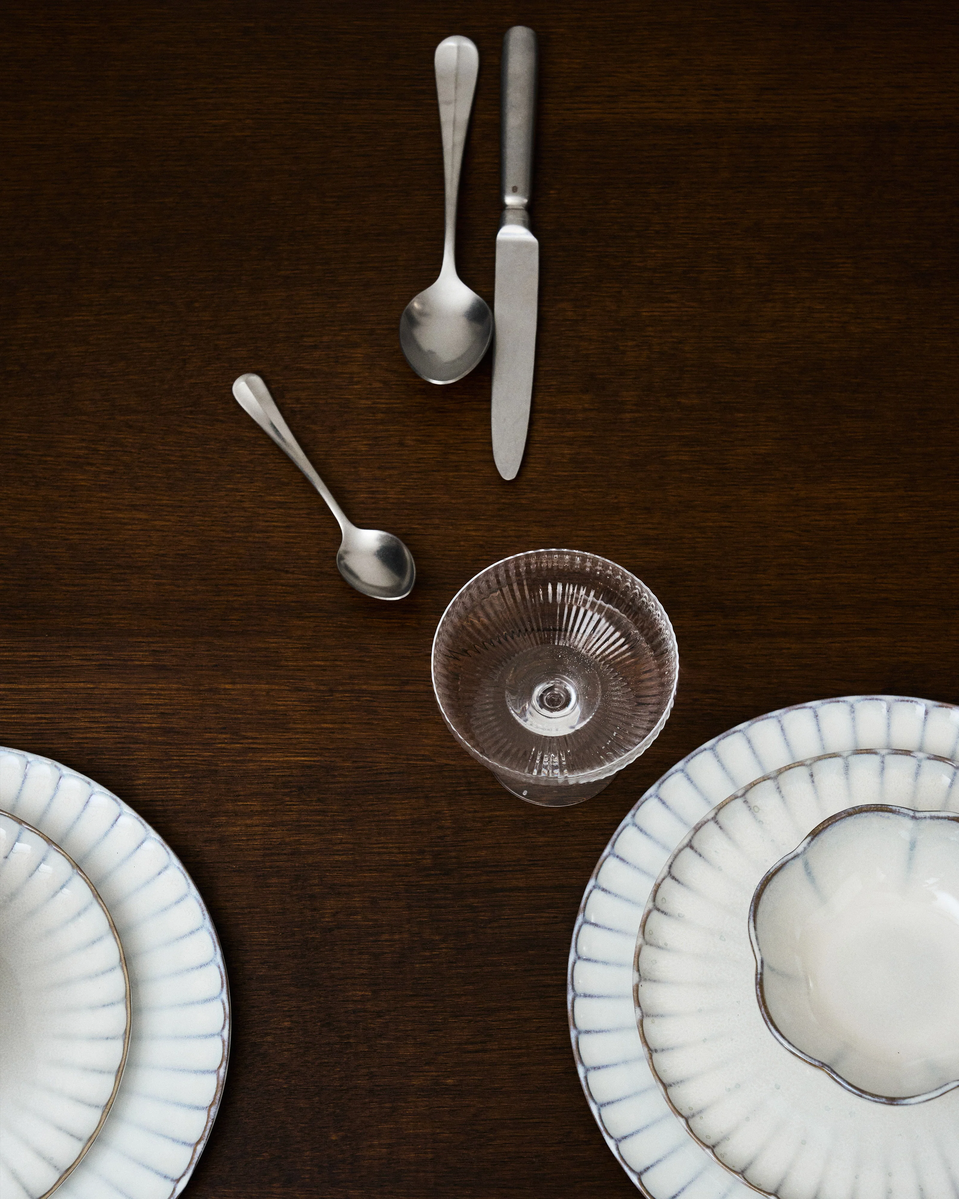 Bowl ribbed L white Inku - Image 2
