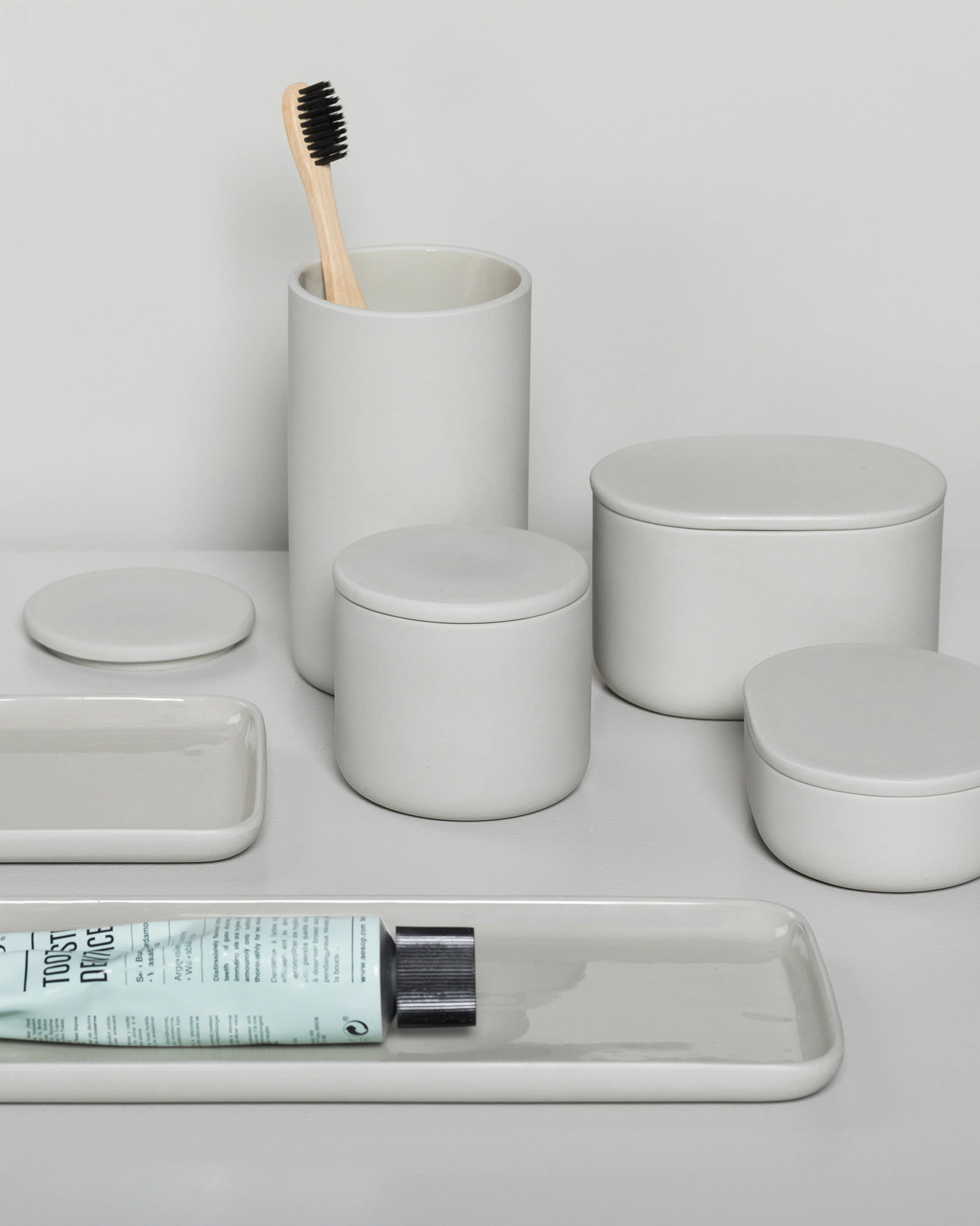 Box with lid round S beige Cose - Image 2