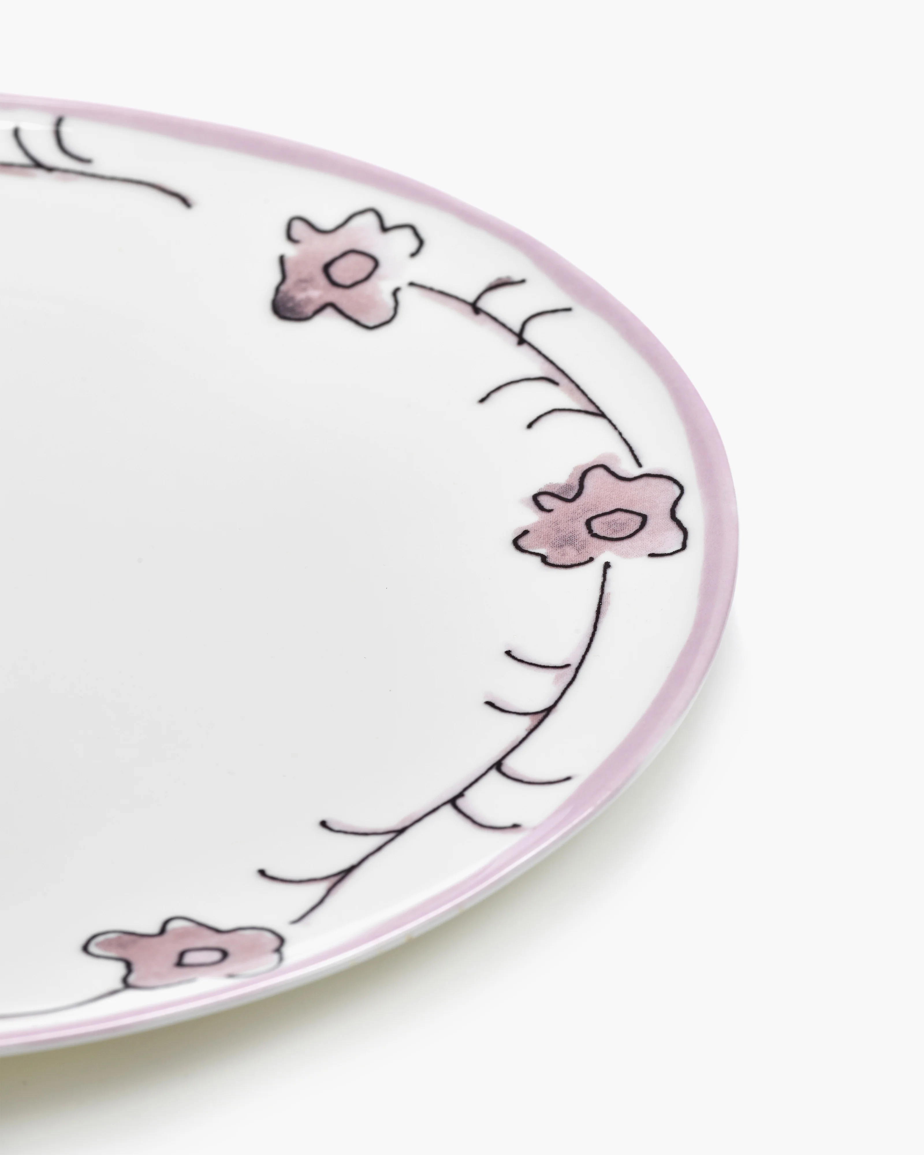 Bread plate Dark viola Midnight Flowers - Image 4