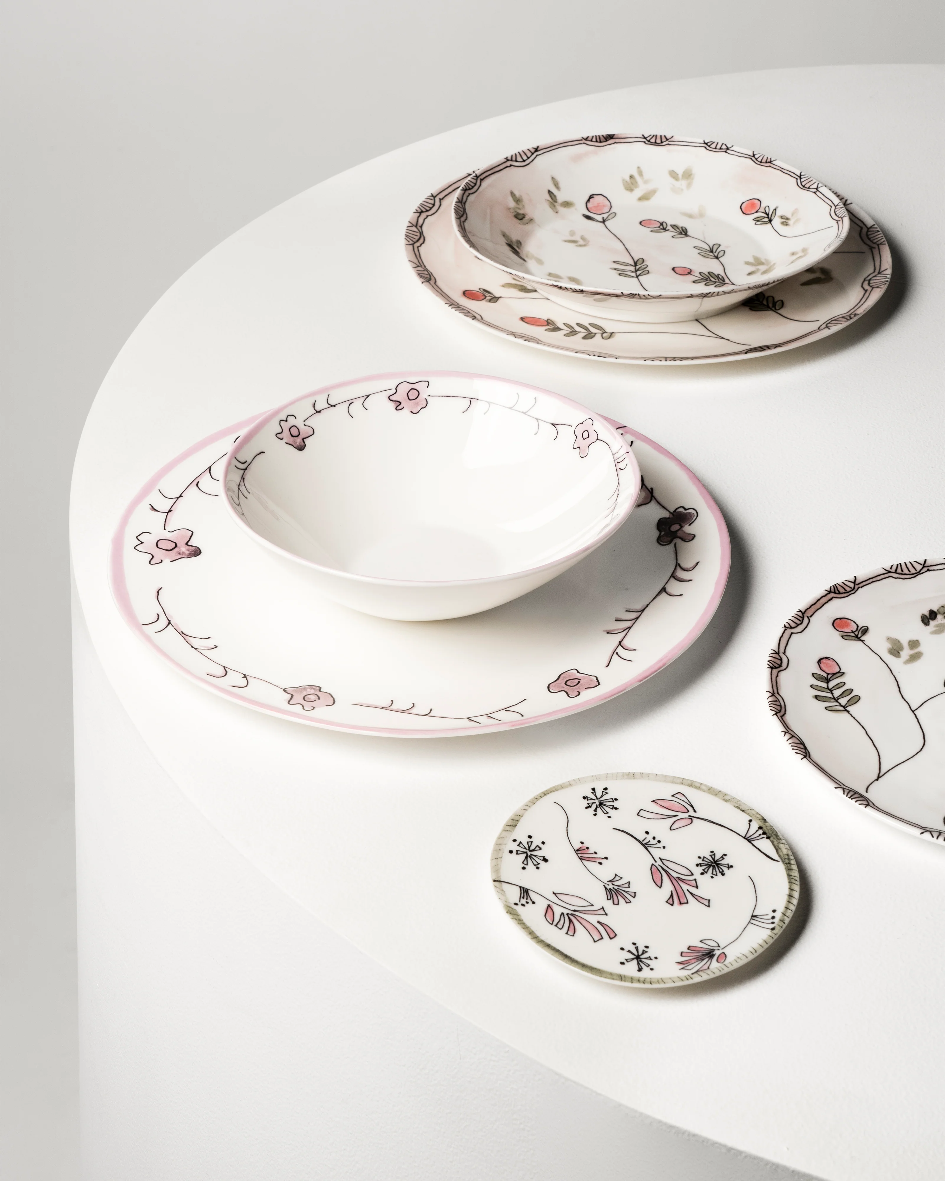 Bread plate Fiore rosa Midnight Flowers - Image 2
