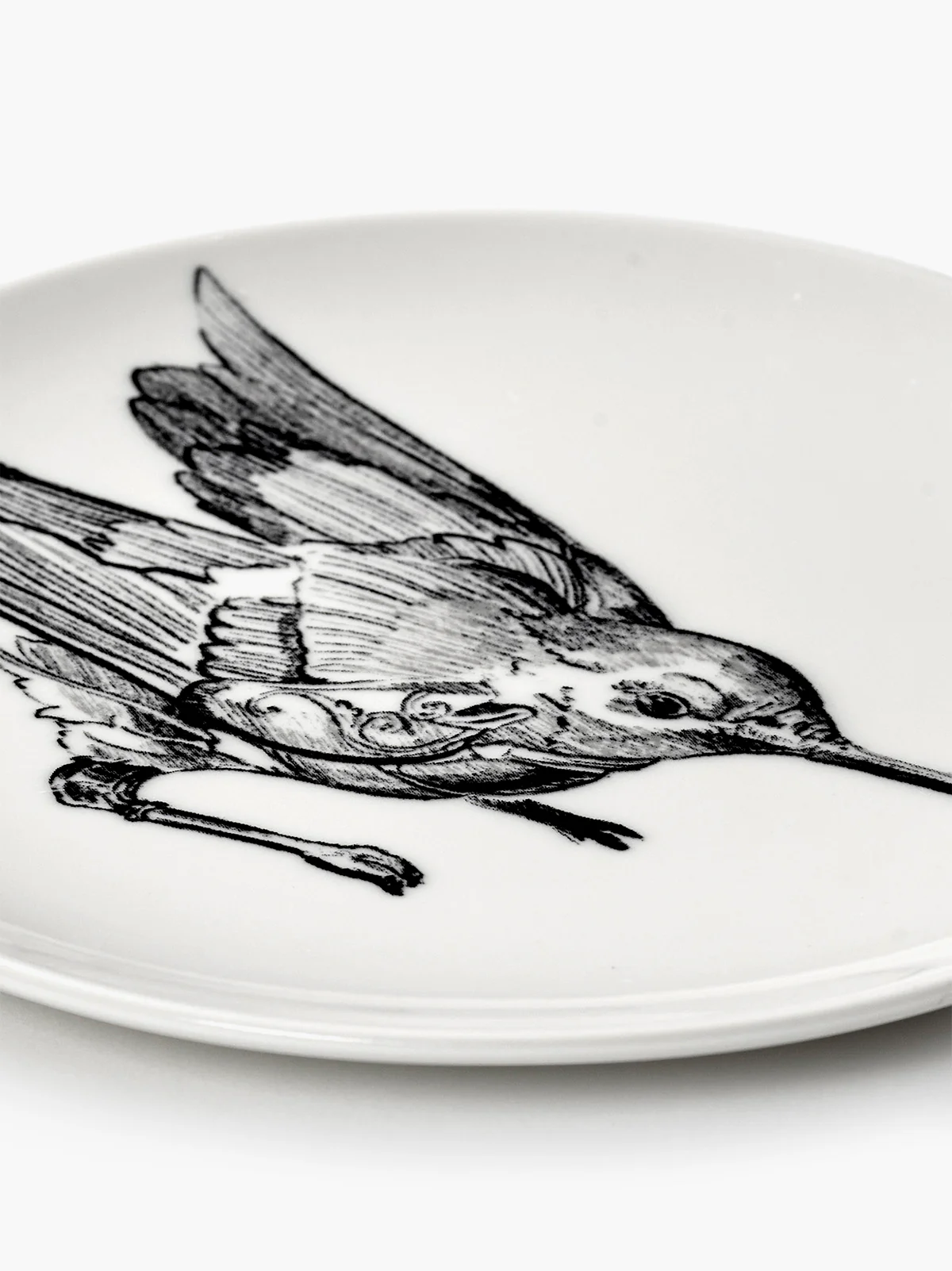 Bread plate hummingbird white - black Unity - Image 5
